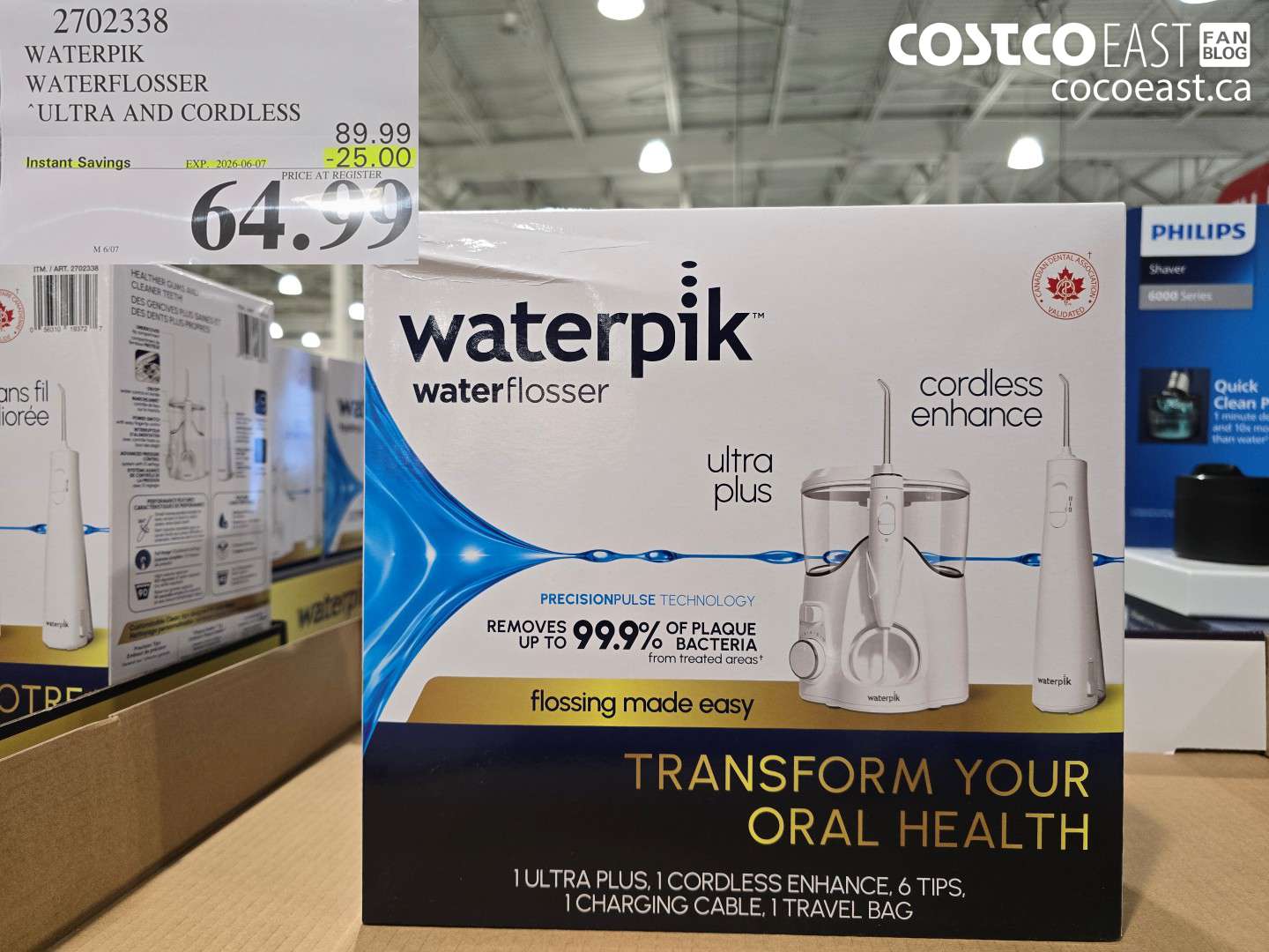 2702338 WATERPIK WATERFLOSSER ULTRA AND CORDLESS ($25.00 INSTANT SAVINGS EXPIRES ON 2026-06-07) $64.99
