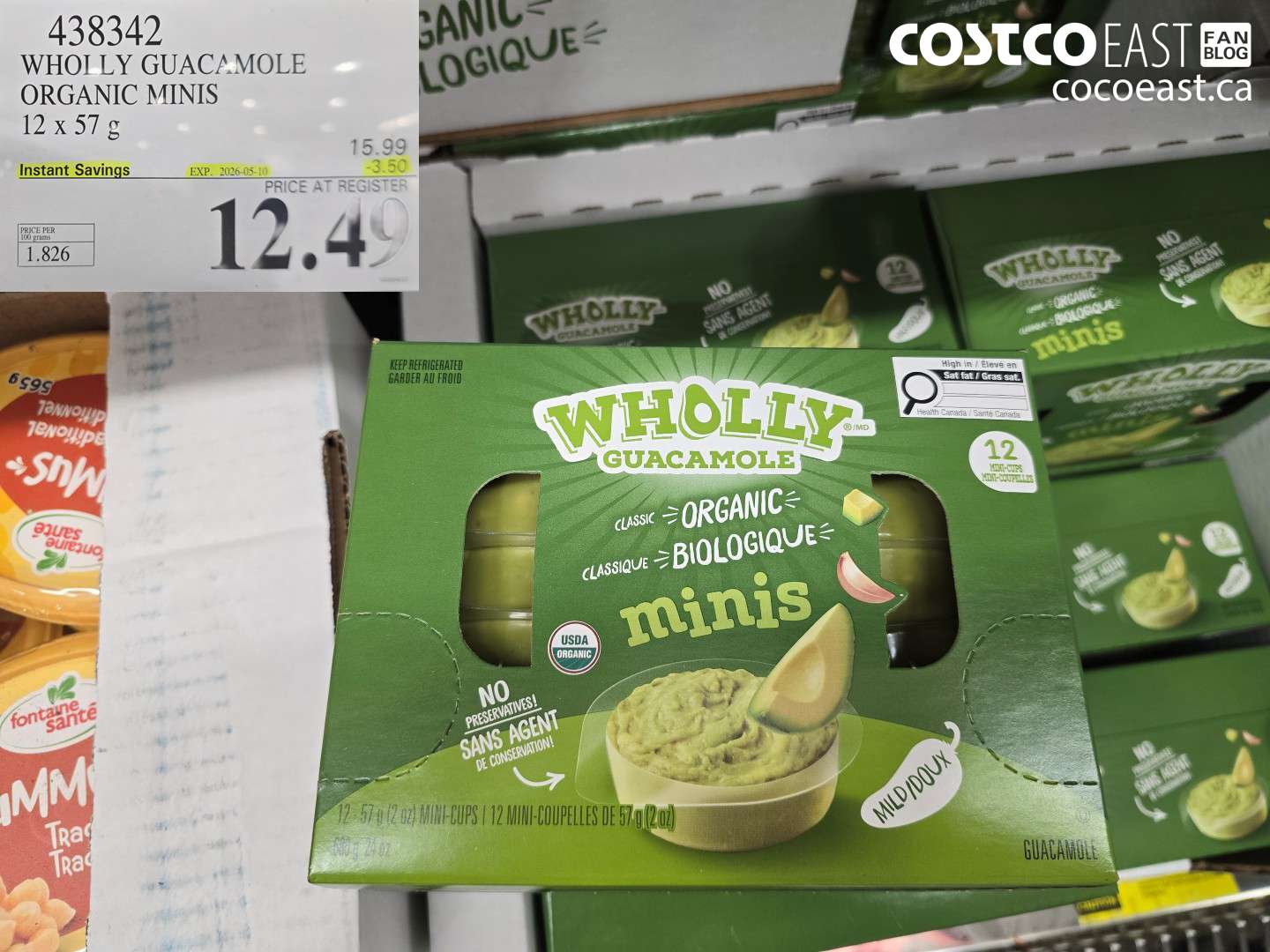 438342 WHOLLY GUACAMOLE ORGANIC MINIS 12 X 57 G ($3.50 INSTANT SAVINGS EXPIRES ON 2026-05-10) $12.49