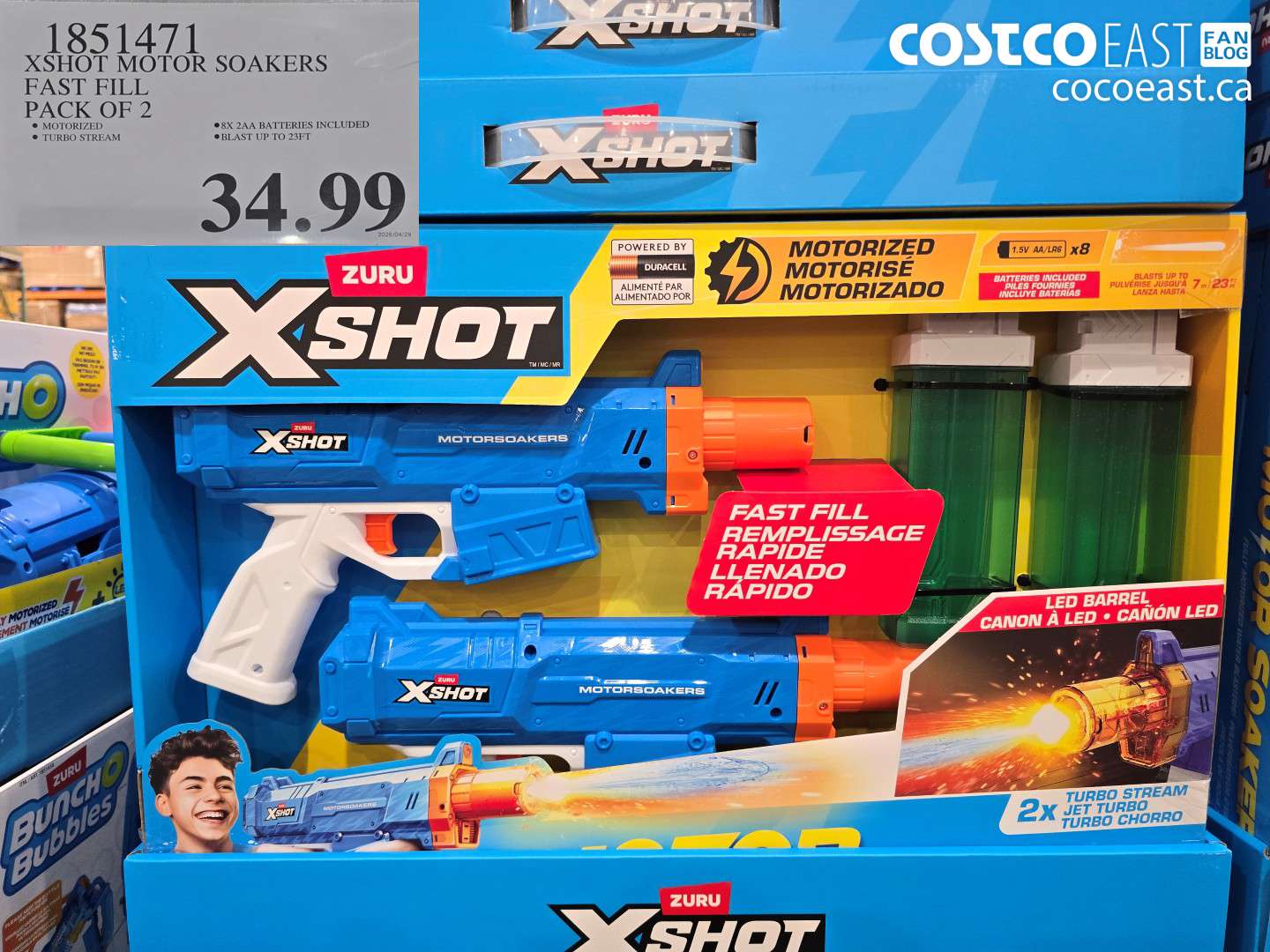 1851471 XSHOT MOTOR SOAKERS FAST FILL PACK OF 2 $34.99