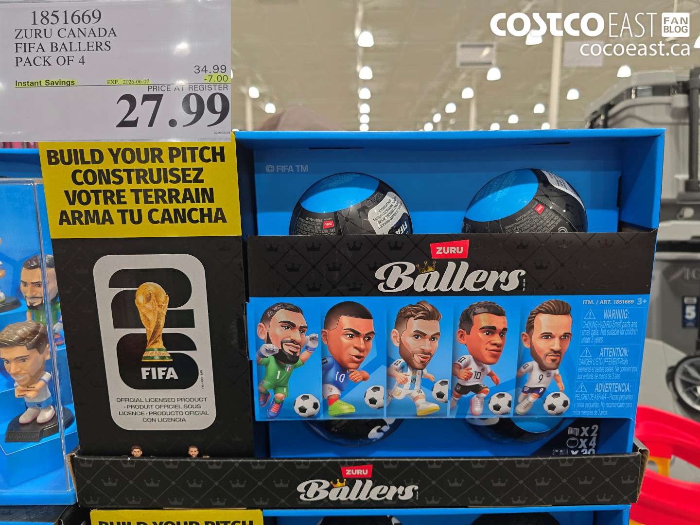 1851669 ZURU CANADA FIFA BALLERS PACK OF 4 ($7.00 INSTANT SAVINGS EXPIRES ON 2026-06-07) $27.99