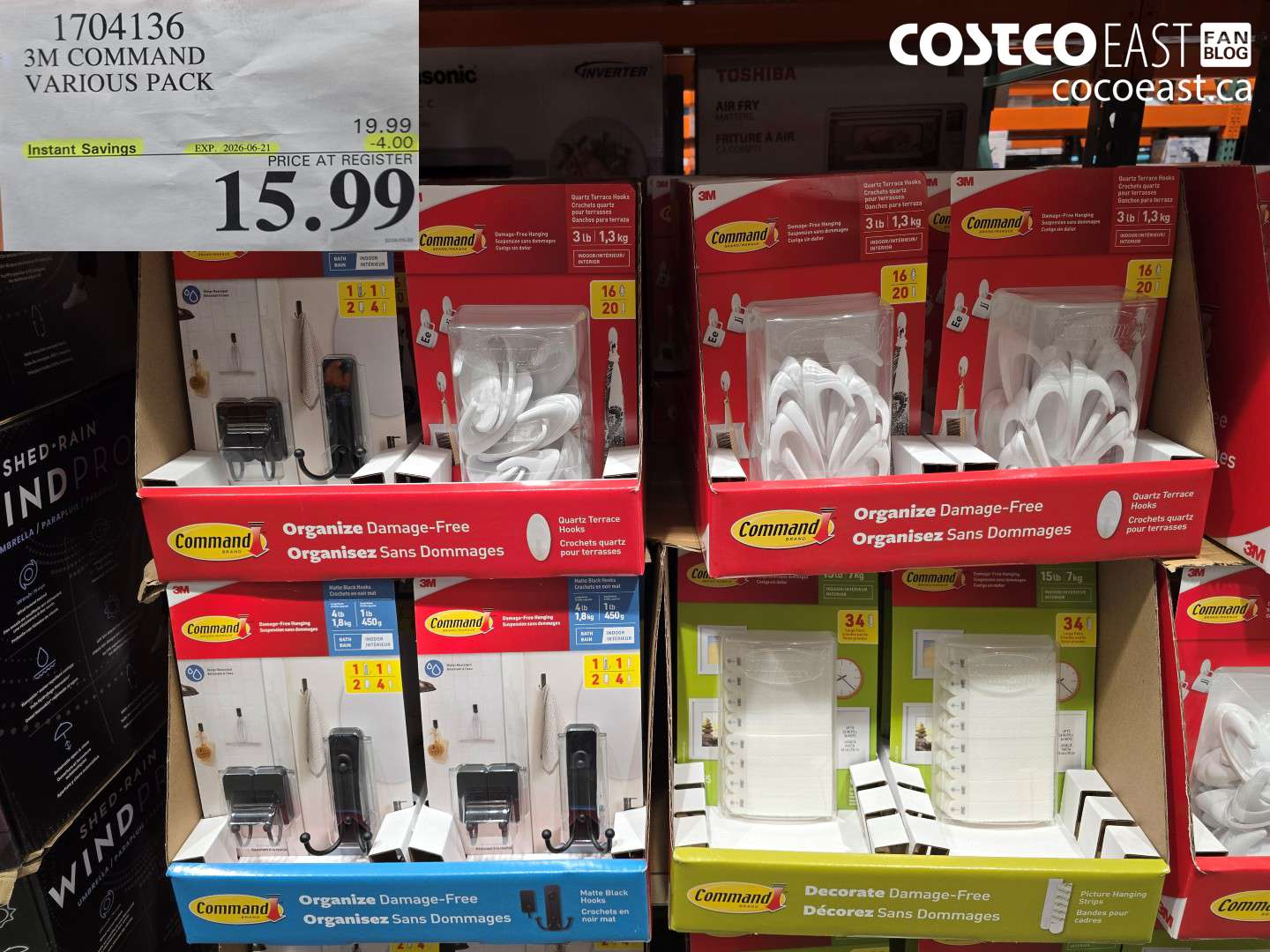 1704136 3M COMMAND VARIOUS PACK ($4.00 INSTANT SAVINGS EXPIRES ON 2026-06-21) $15.99