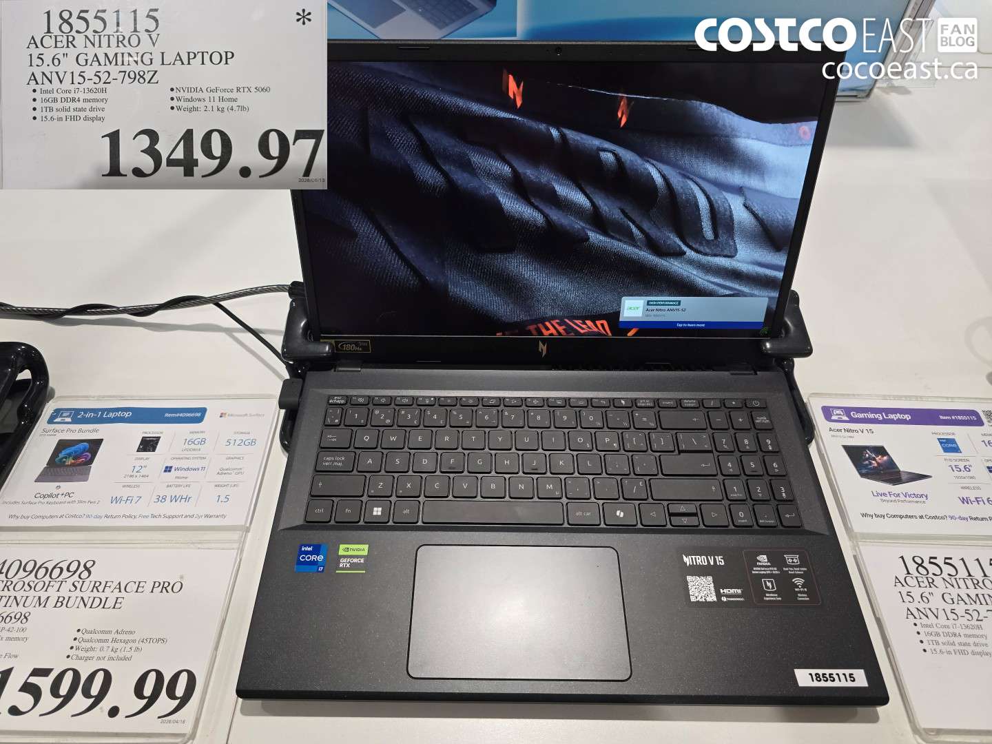 1855115 ACER NITRO V 15.6