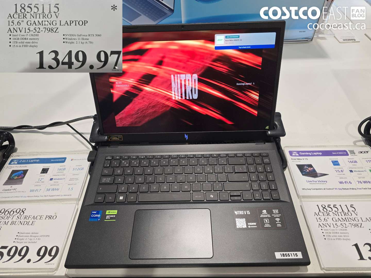 1855115 ACER NITRO V 15.6
