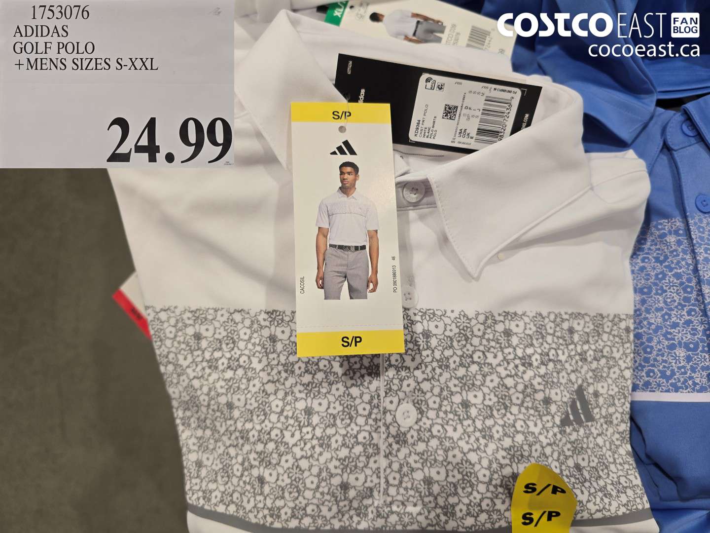 1753076 ADIDAS GOLF POLO + MENS SIZES S-XXL $24.99