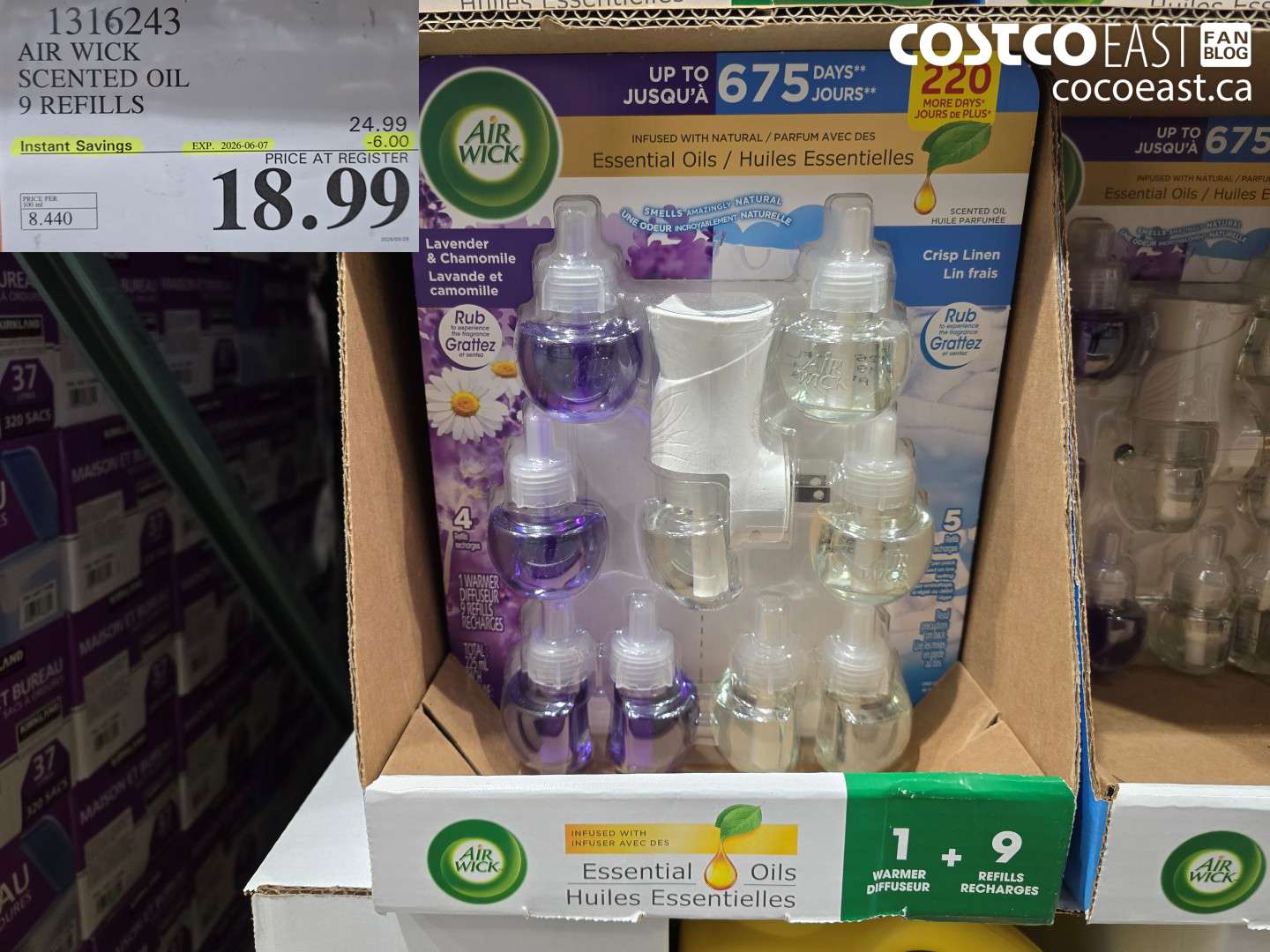 1316243 AIR WICK SCENTED OIL 9 REFILLS ($6.00 INSTANT SAVINGS EXPIRES ON 2026-06-07) $18.99