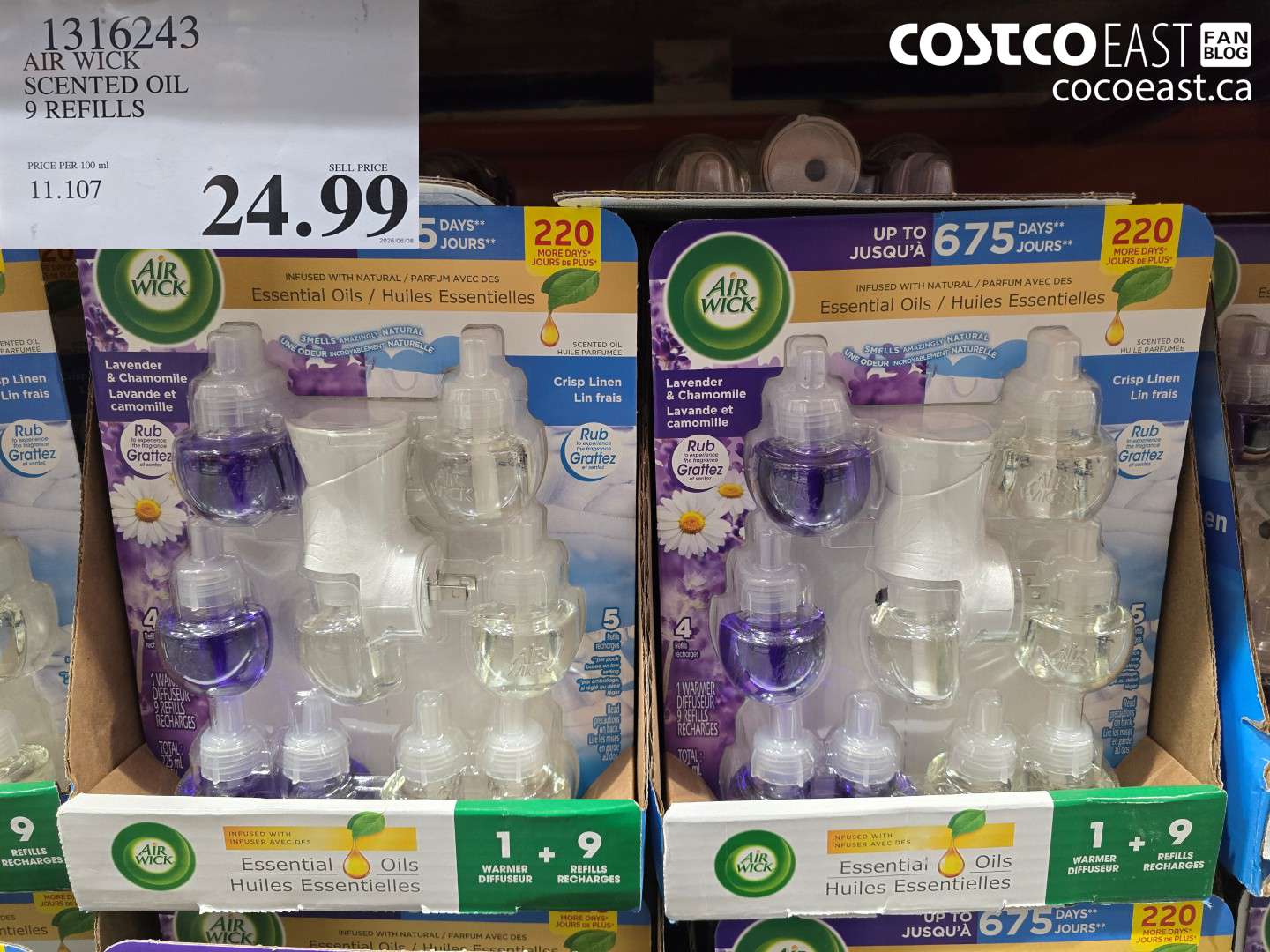 1316243 AIR WICK SCENTED OIL 9 REFILLS $24.99