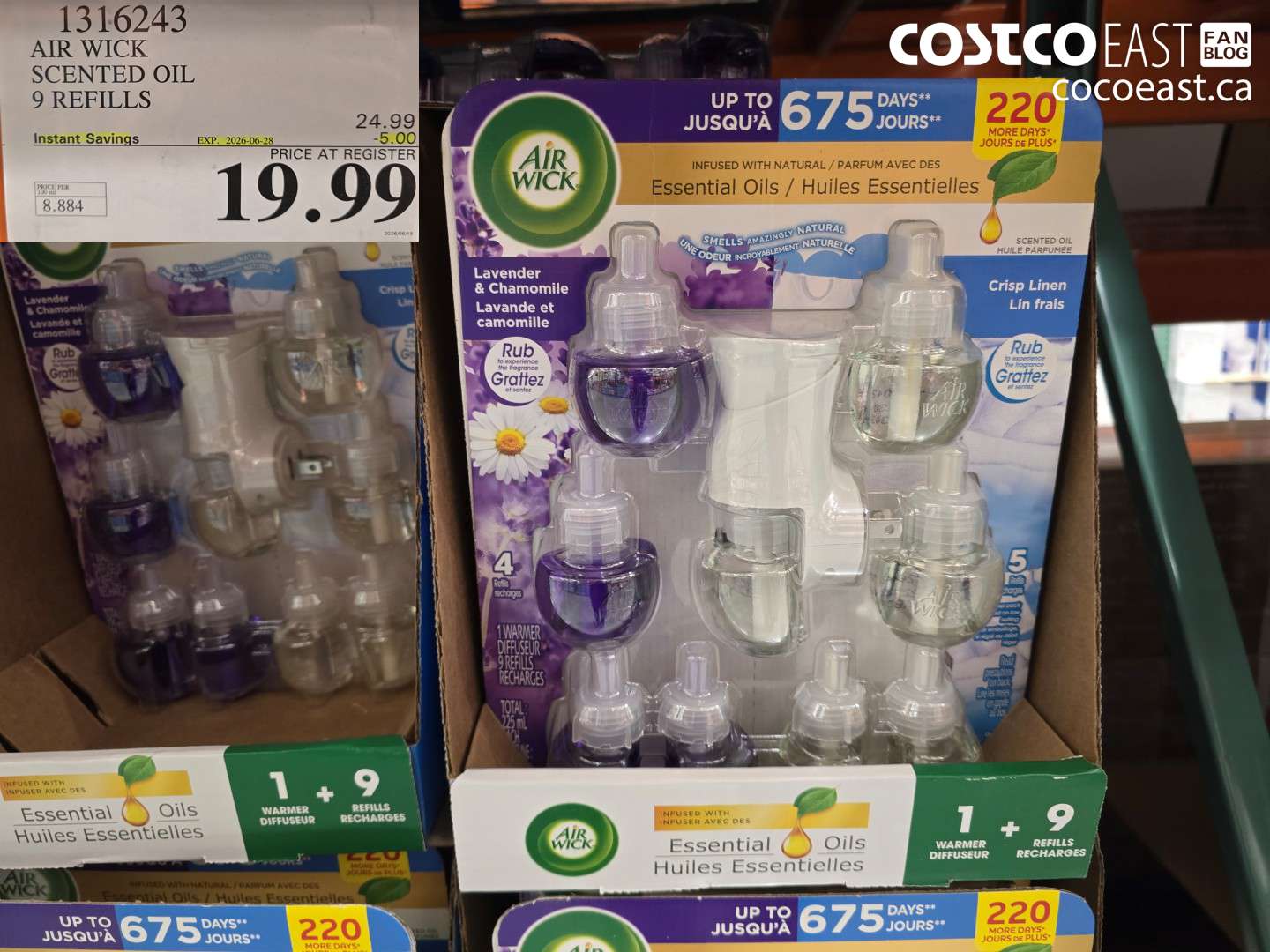 1316243 AIR WICK SCENTED OIL 9 REFILLS ($5.00 INSTANT SAVINGS EXPIRES ON 2026-06-28) $19.99