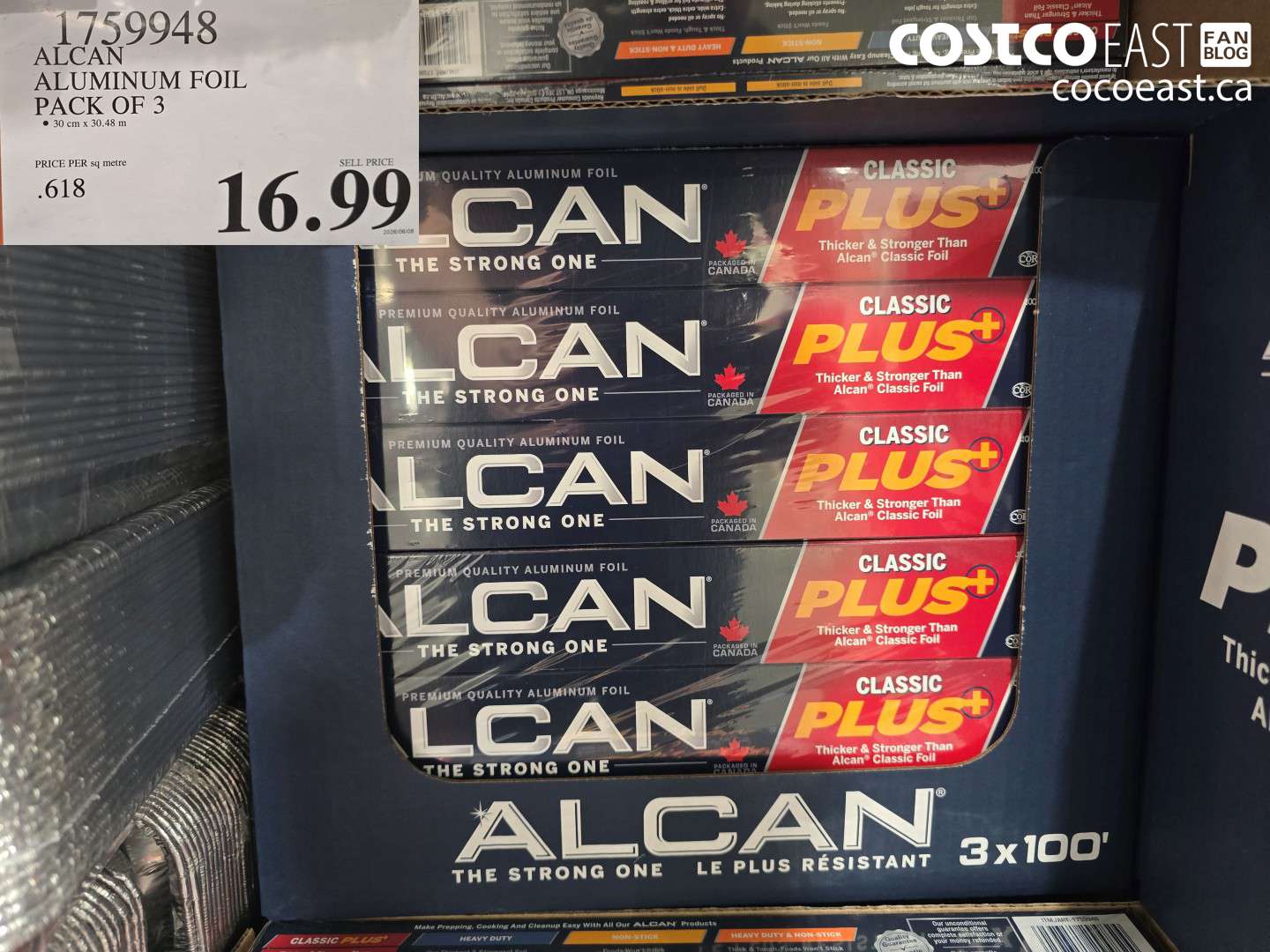 1759948 ALCAN ALUMINUM FOIL PACK OF 3 $16.99