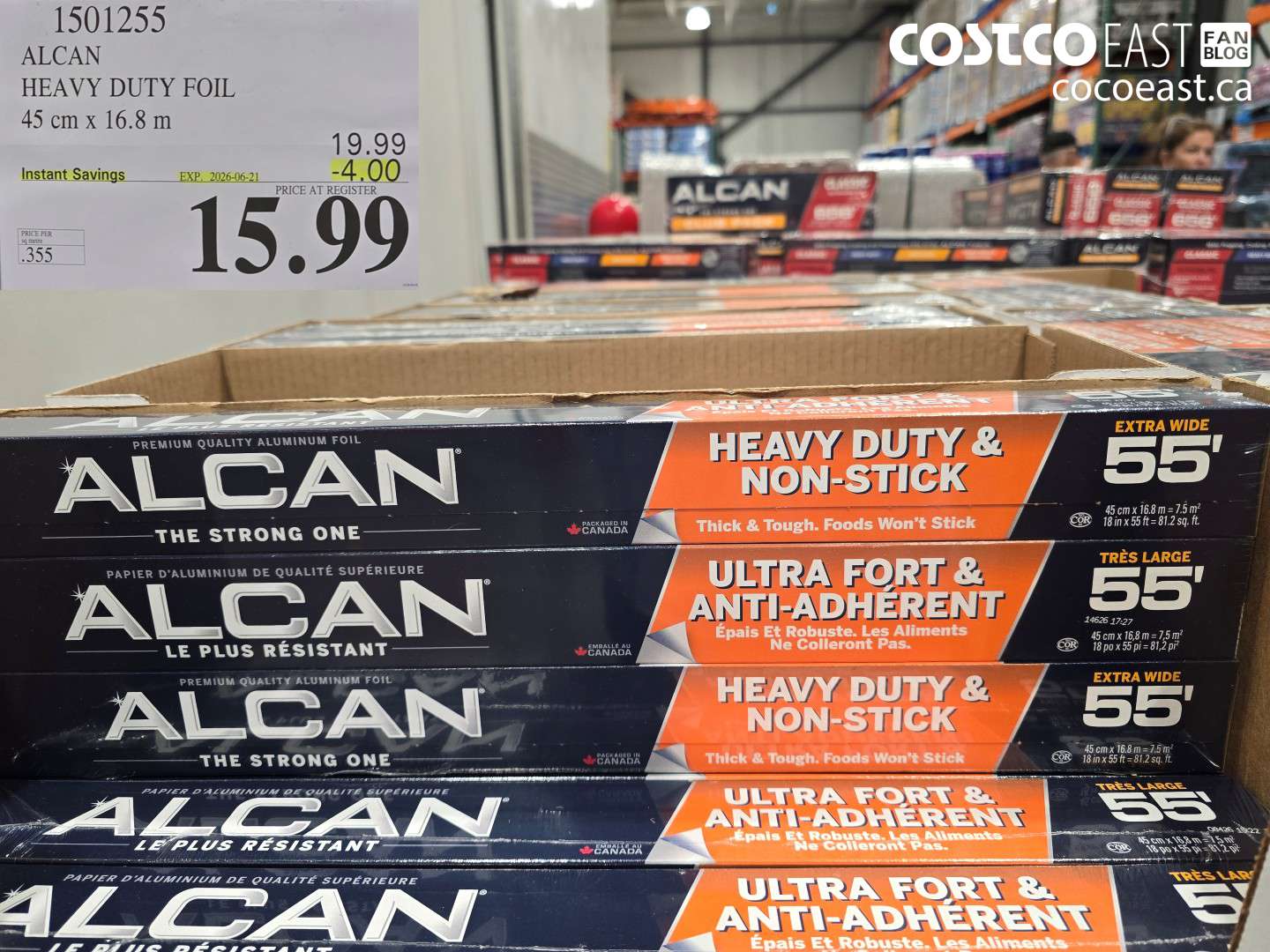 1501255 ALCAN HEAVY DUTY FOIL 45 CM X 16.8 M ($4.00 INSTANT SAVINGS EXPIRES ON 2026-06-21) $15.99
