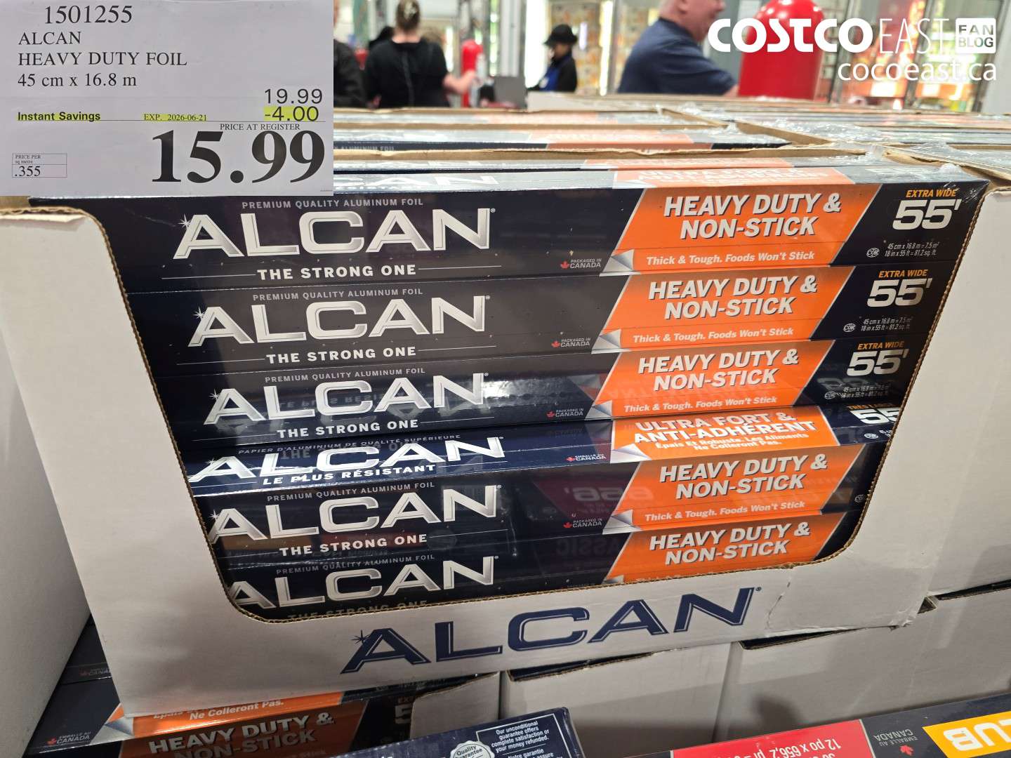 1501255 ALCAN HEAVY DUTY FOIL 45 CM X 16.8 M ($4.00 INSTANT SAVINGS EXPIRES ON 2026-06-21) $15.99
