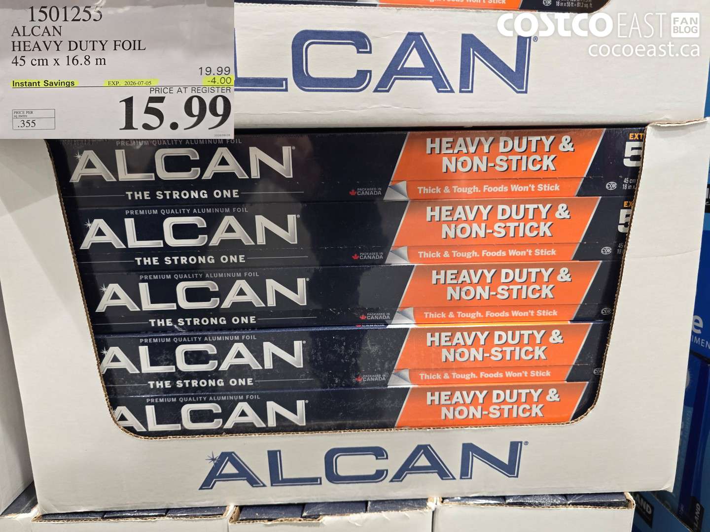 1501255 ALCAN HEAVY DUTY FOIL 45 CM X 16.8 M ($4.00 INSTANT SAVINGS EXPIRES ON 2026-07-05) $15.99
