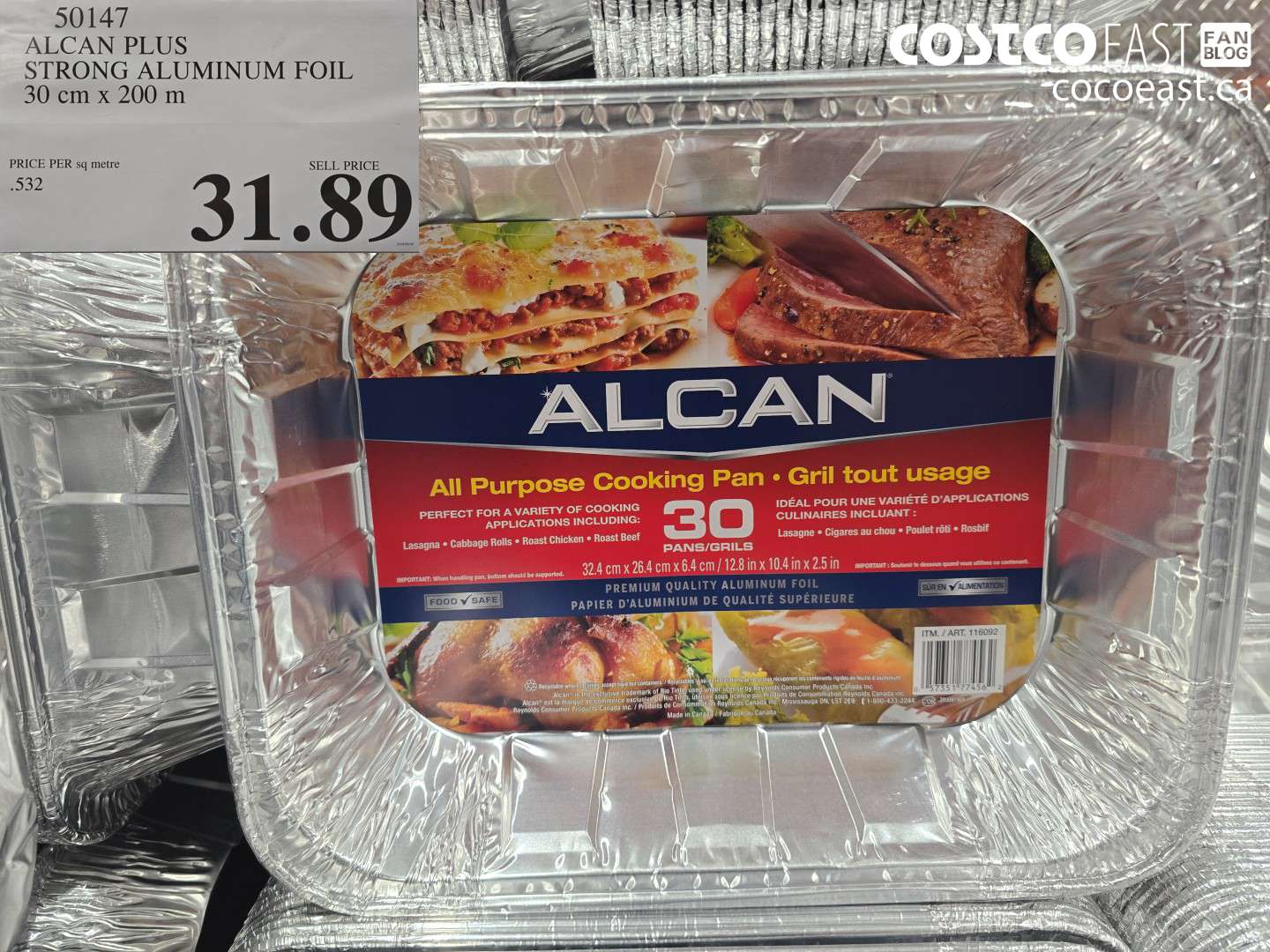 50147 ALCAN PLUS STRONG ALUMINUM FOIL 30 CM X 200 M $31.89