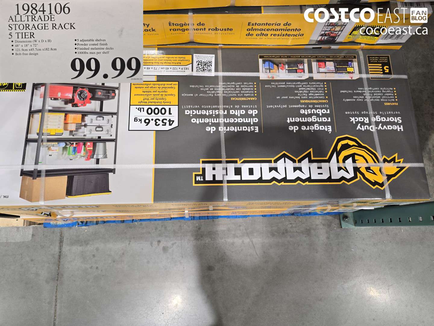 1984106 ALLTRADE STORAGE RACK 5 TIER $99.99