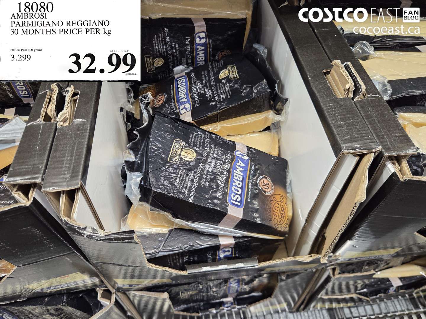 18080 AMBROSI PARMIGIANO REGGIANO 30 MONTHS PRICE PER KG $32.99