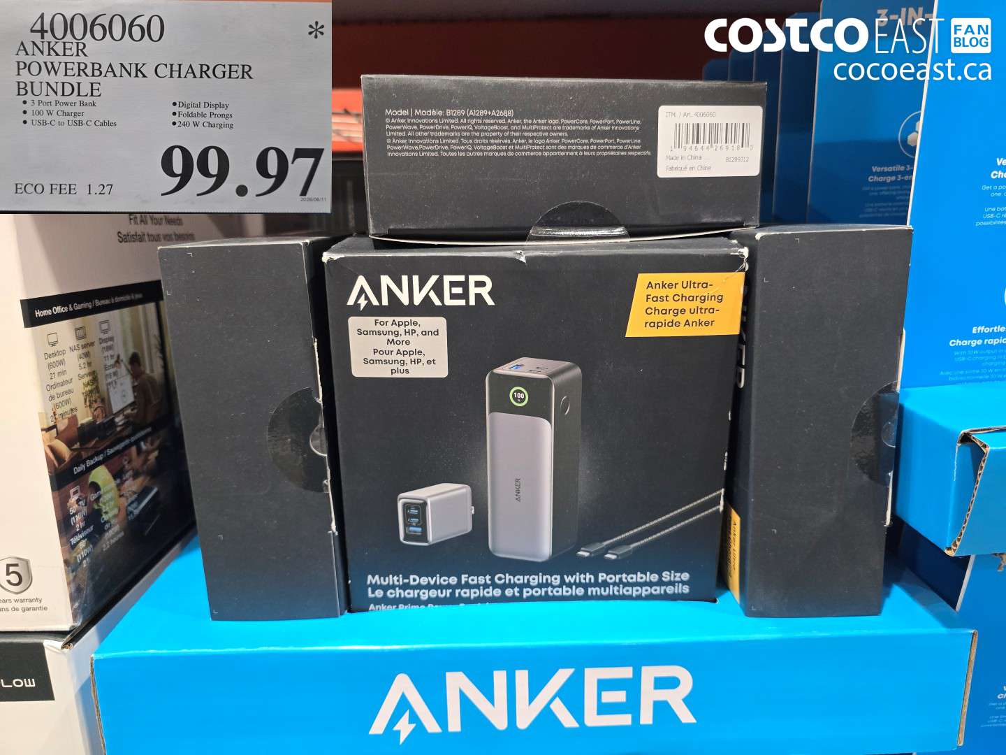 4006060 ANKER POWERBANK CHARGER BUNDLE $99.97