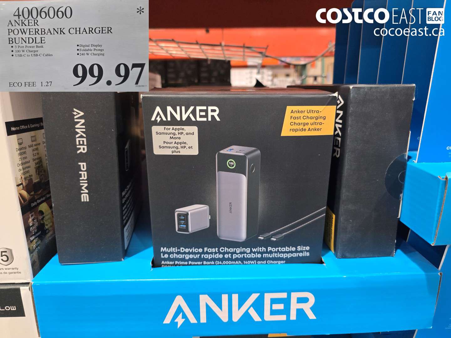 4006060 ANKER POWERBANK CHARGER BUNDLE $99.97