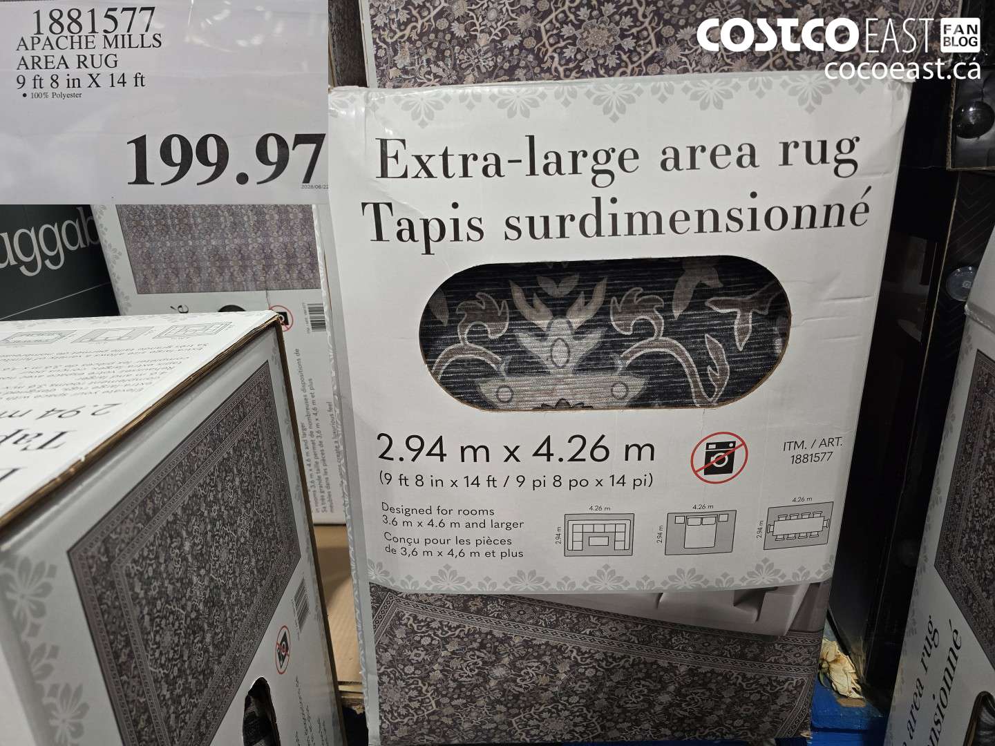 1881577 APACHE MILLS AREA RUG 9 FT 8 IN X 14 FT $199.97