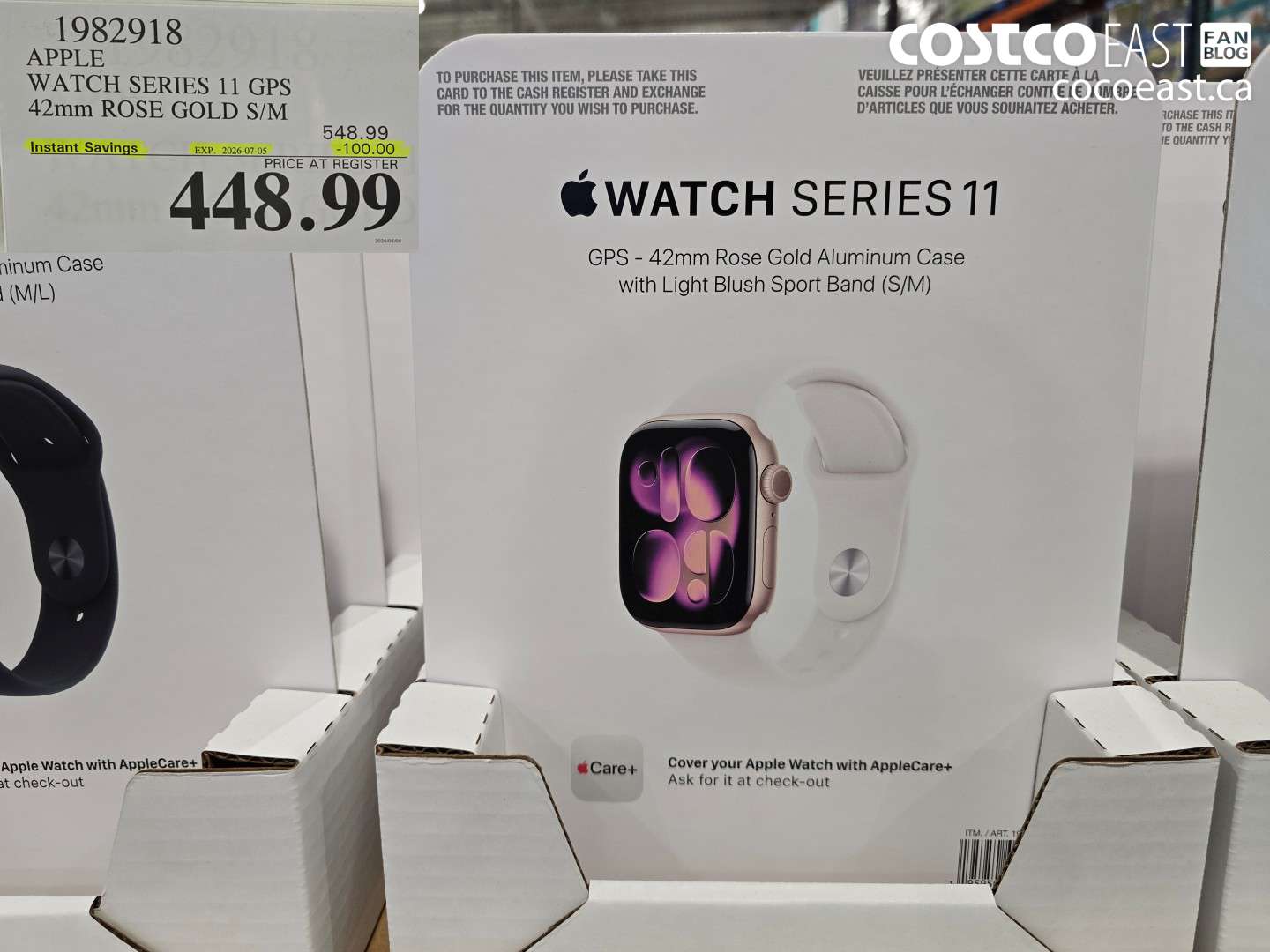 1982918 APPLE WATCH SERIES 11 GPS 42MM ROSE GOLD S/M ($100.00 INSTANT SAVINGS EXPIRES ON 2026-07-05) $448.99