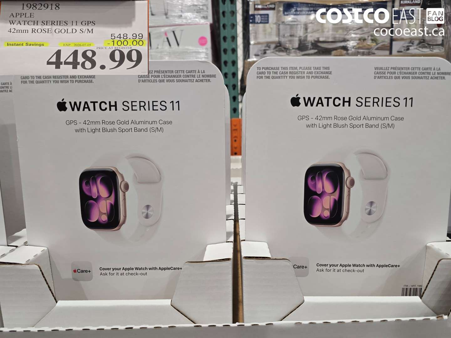 1982918 APPLE WATCH SERIES 11 GPS 42MM ROSE GOLD S/M ($100.00 INSTANT SAVINGS EXPIRES ON 2026-07-05) $448.99