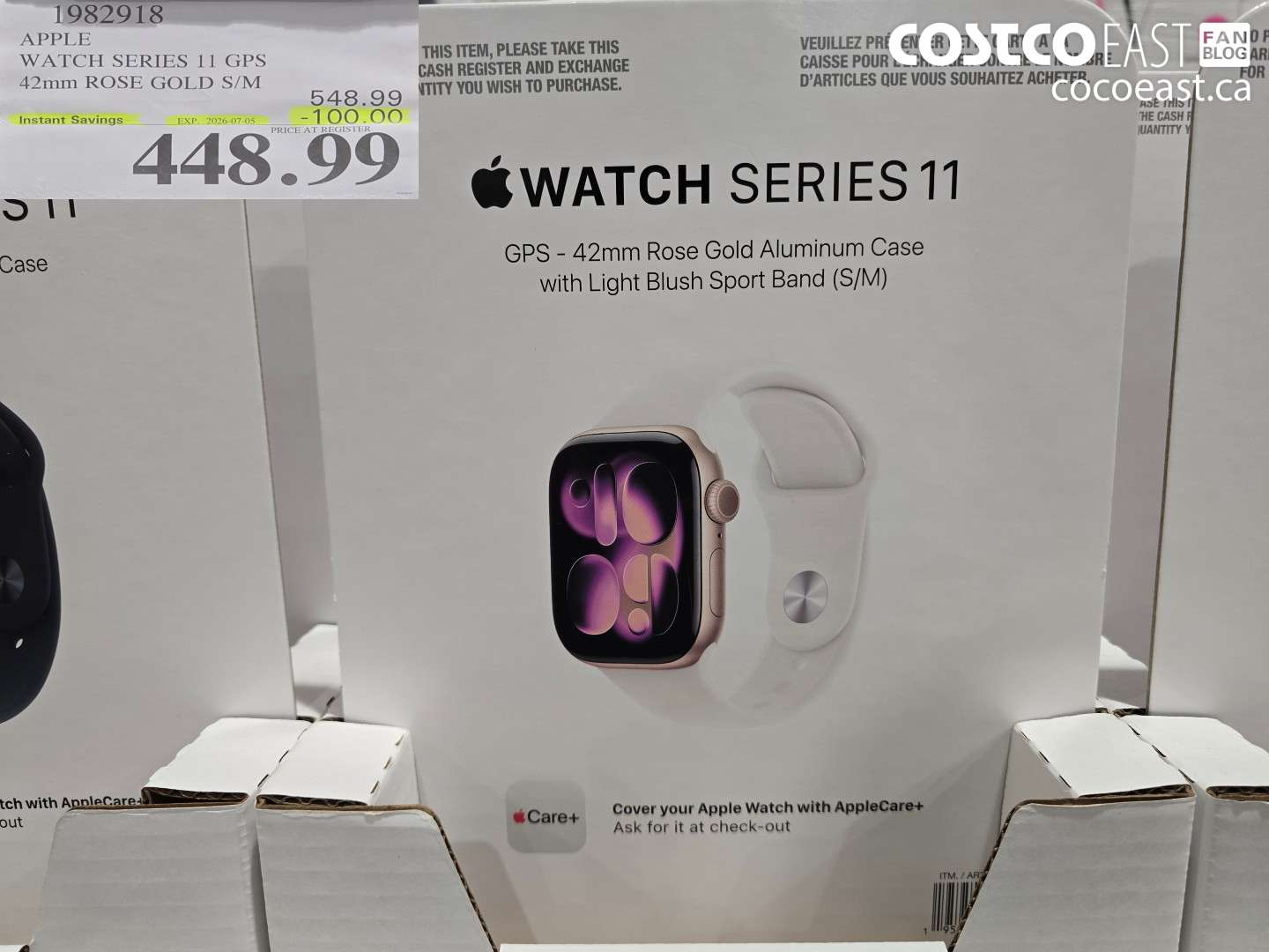 1982918 APPLE WATCH SERIES 11 GPS 42MM ROSE GOLD S/M ($100.00 INSTANT SAVINGS EXPIRES ON 2026-07-05) $448.99
