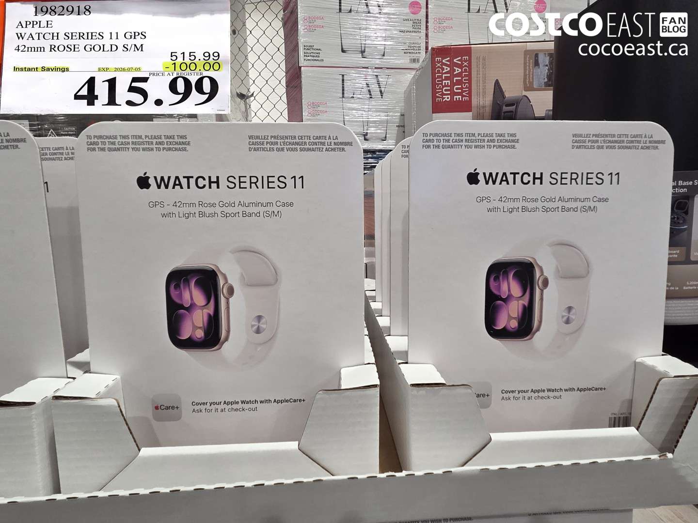 1982918 APPLE WATCH SERIES 11 GPS 42MM ROSE GOLD S/M ($100.00 INSTANT SAVINGS EXPIRES ON 2026-07-05) $415.99