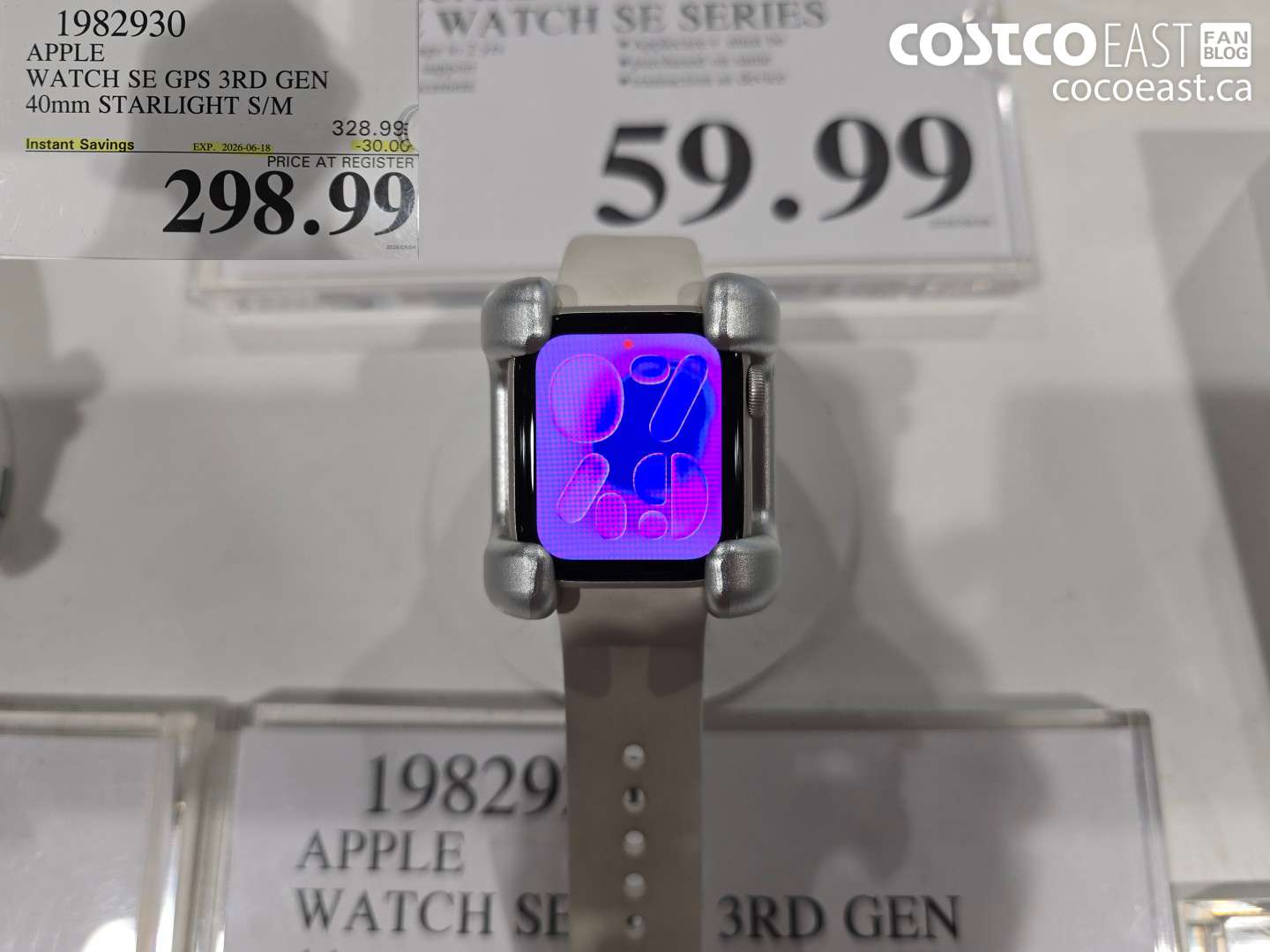 1982930 APPLE WATCH SE GPS 3RD GEN 40MM STARLIGHT S/M ($30.00 INSTANT SAVINGS EXPIRES ON 2026-06-18) $298.99