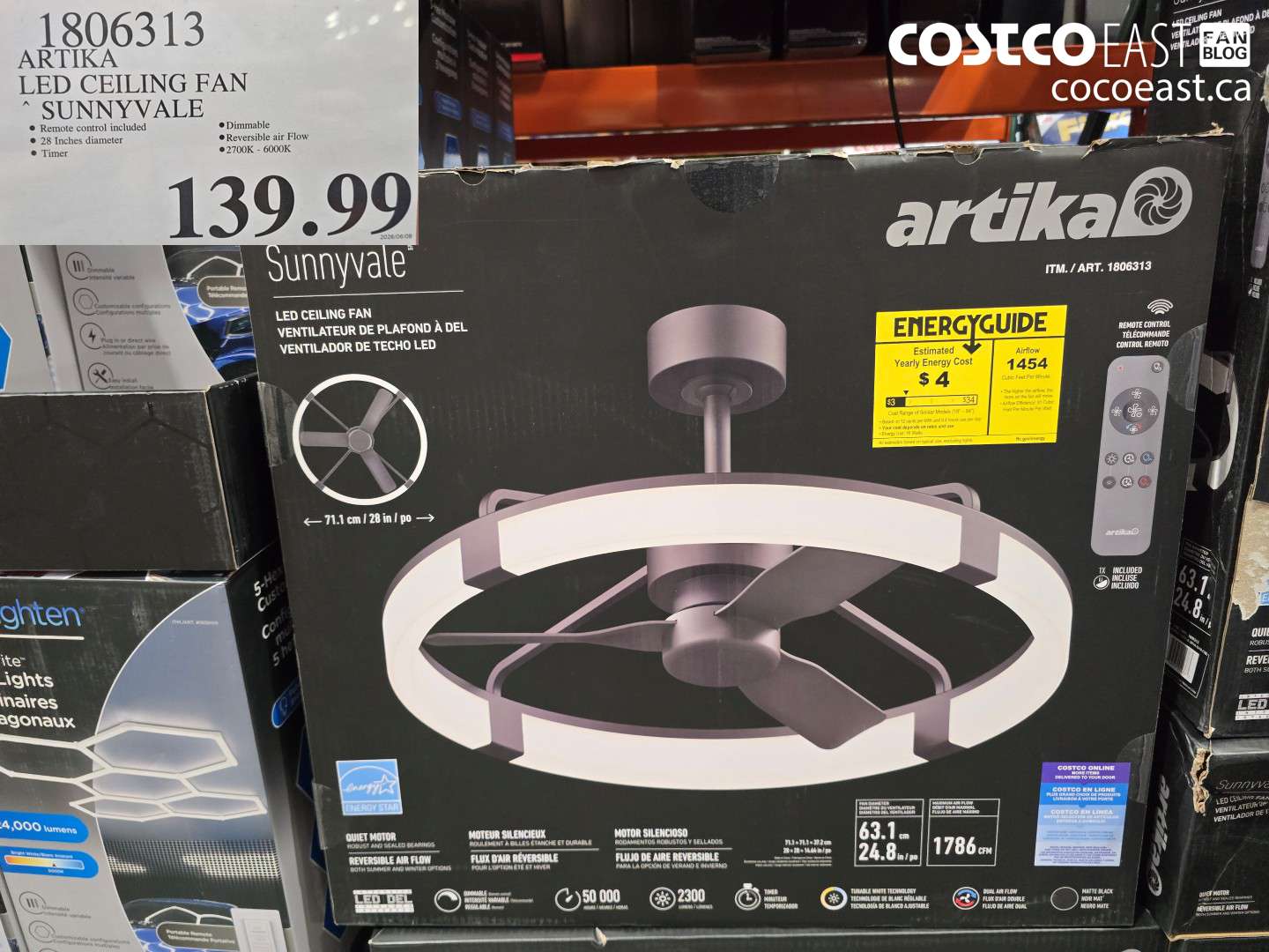 1806313 ARTIKA LED CEILING FAN SUNNYVALE $139.99