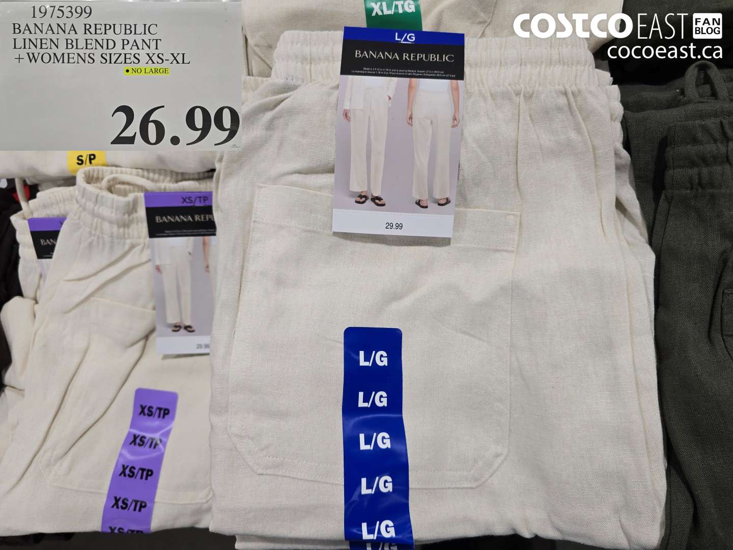 1975399 BANANA REPUBLIC LINEN BLEND PANT WOMENS SIZES XS-XL $26.99