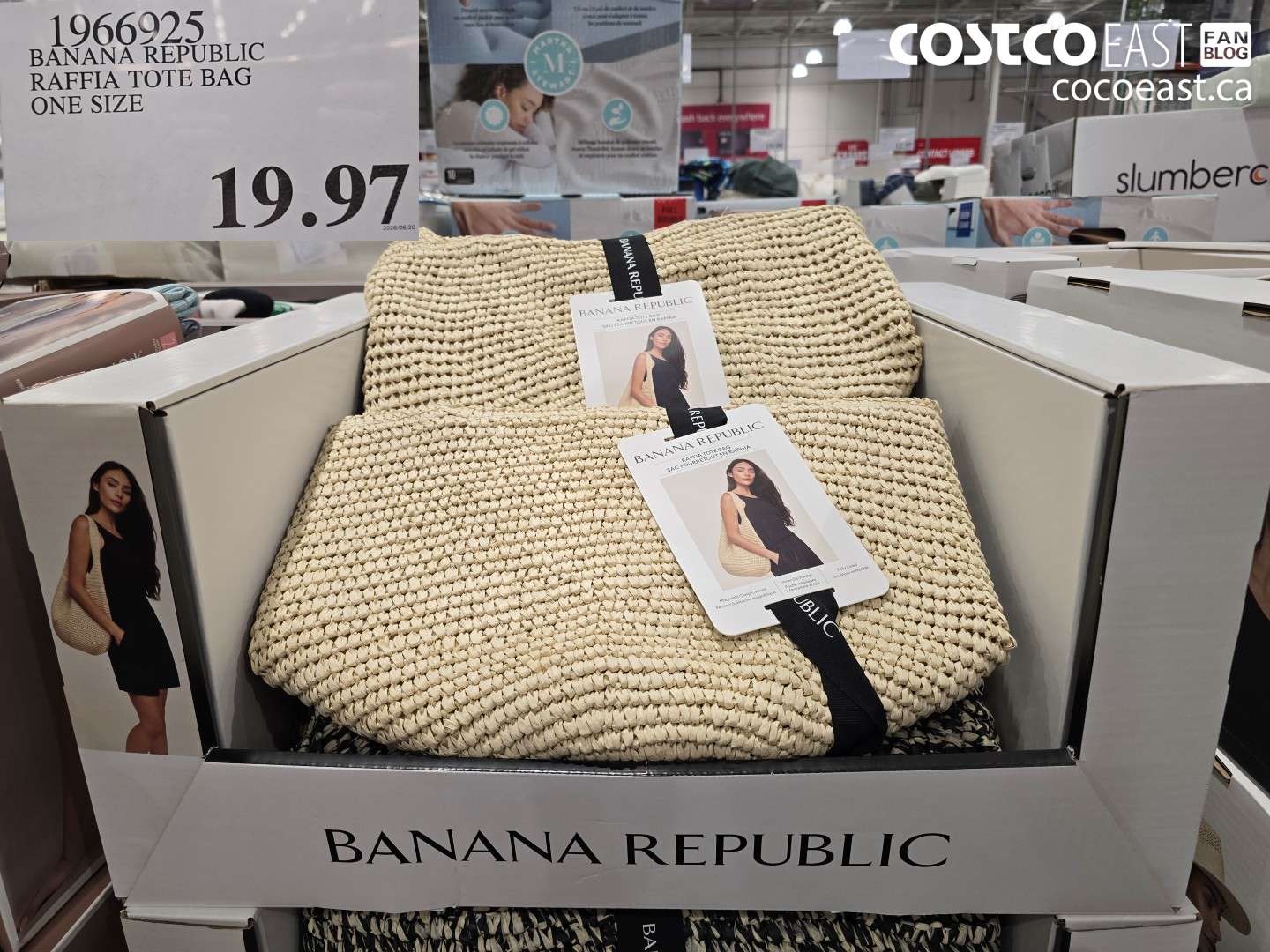1966925 BANANA REPUBLIC RAFFIA TOTE BAG ONE SIZE $19.97