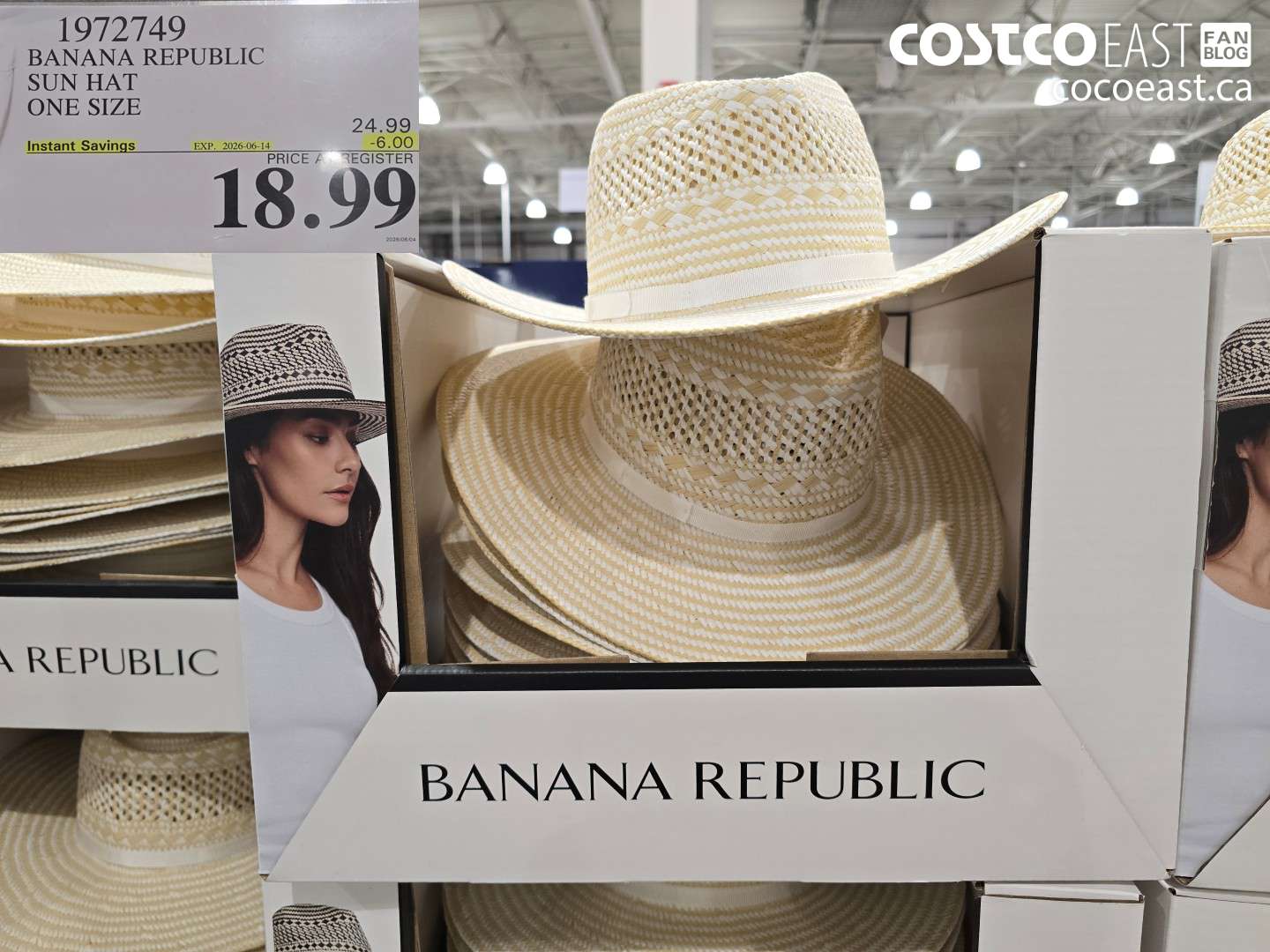 1972749 BANANA REPUBLIC SUN HAT ONE SIZE ($6.00 INSTANT SAVINGS EXPIRES ON 2026-06-14) $18.99