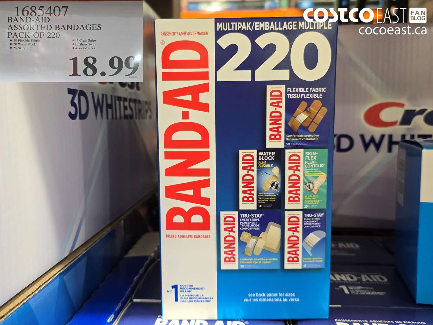 1685407 BAND-AID ASSORTED BANDAGES PACK OF 220 $18.99