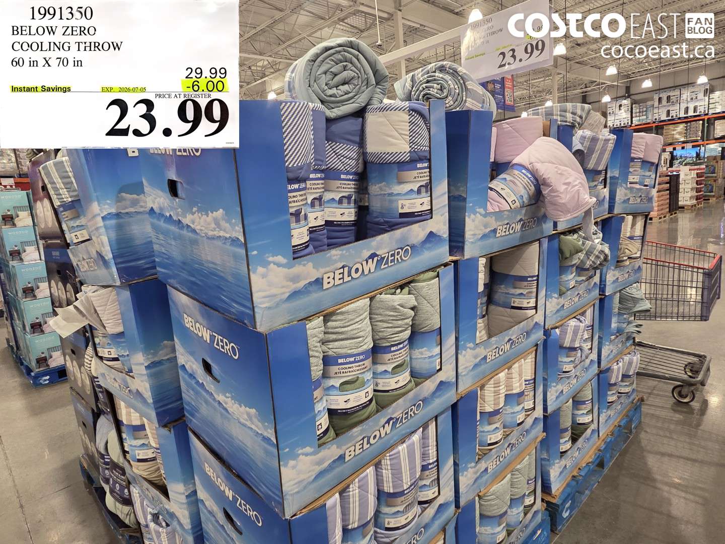 1991350 BELOW ZERO COOLING THROW 60 IN X 70 IN ($6.00 INSTANT SAVINGS EXPIRES ON 2026-07-05) $23.99