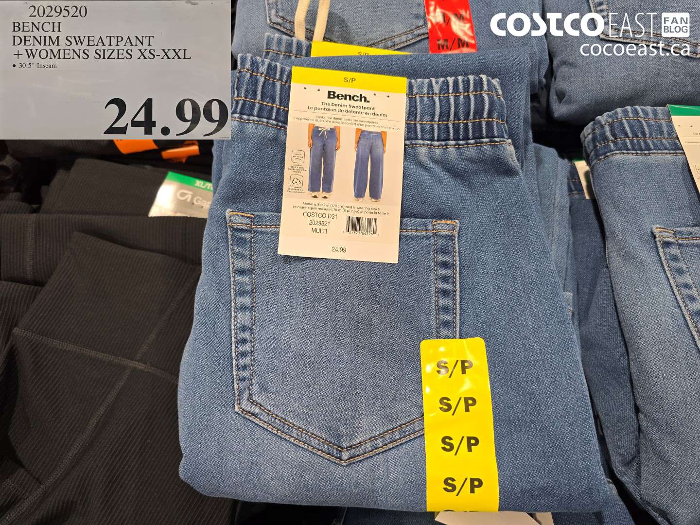 2029520 BENCH DENIM SWEATPANT WOMENS SIZES XS-XXL $24.99