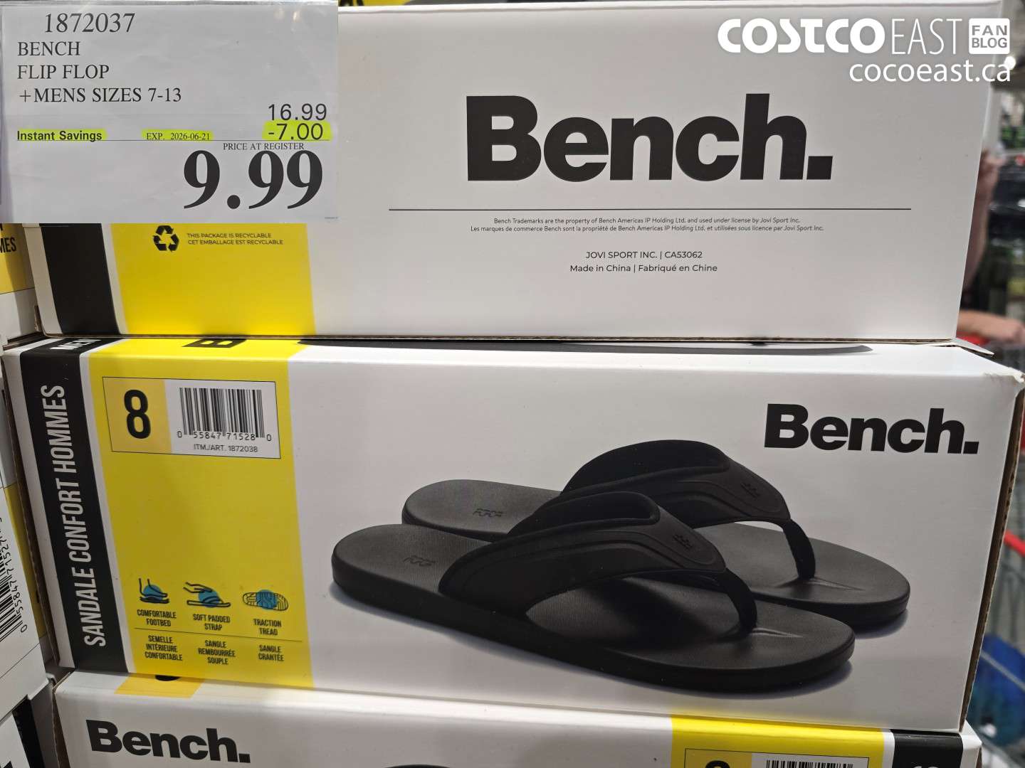 1872037 BENCH FLIP FLOP MENS SIZES 7-13 ($7.00 INSTANT SAVINGS EXPIRES ON 2026-06-21) $9.99