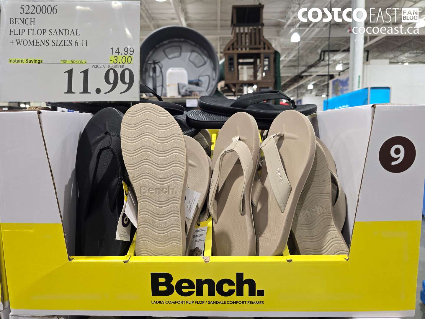 5220006 BENCH FLIP FLOP SANDAL + WOMENS SIZES 6-11 ($3.00 INSTANT SAVINGS EXPIRES ON 2026-06-14) $11.99