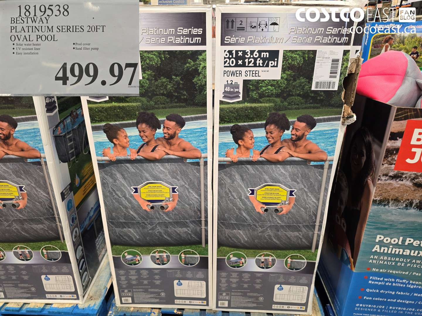 1819538 BESTWAY PLATINUM SERIES 20FT OVAL POOL $499.97