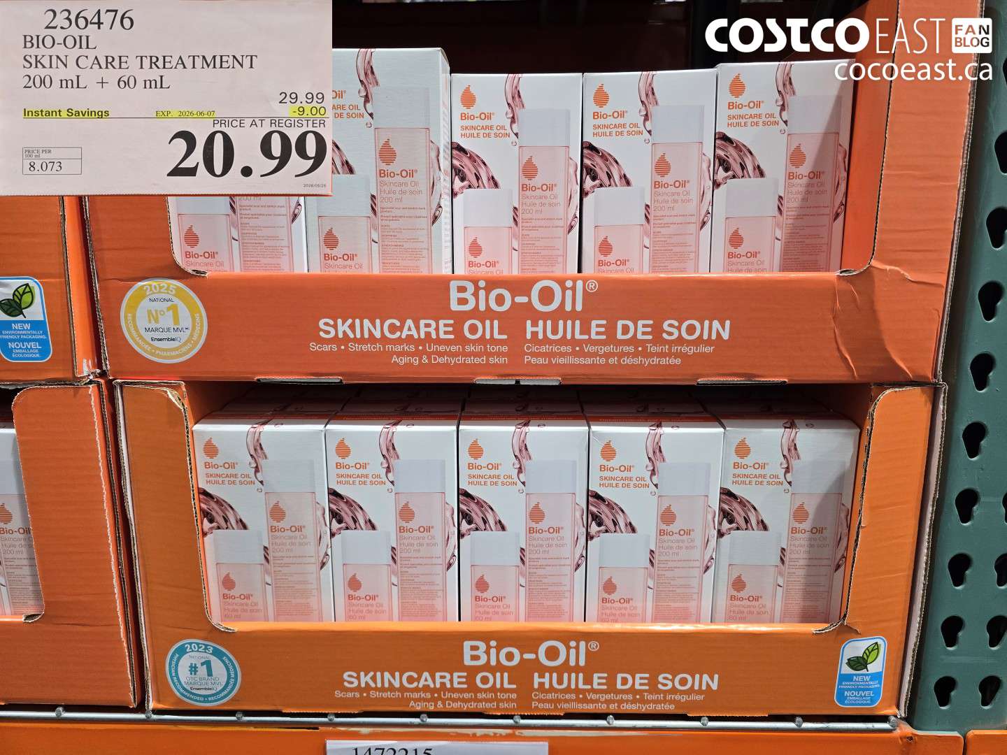 236476 BIO-OIL SKIN CARE TREATMENT 200 ML + 60 ML ($9.00 INSTANT SAVINGS EXPIRES ON 2026-06-07) $20.99