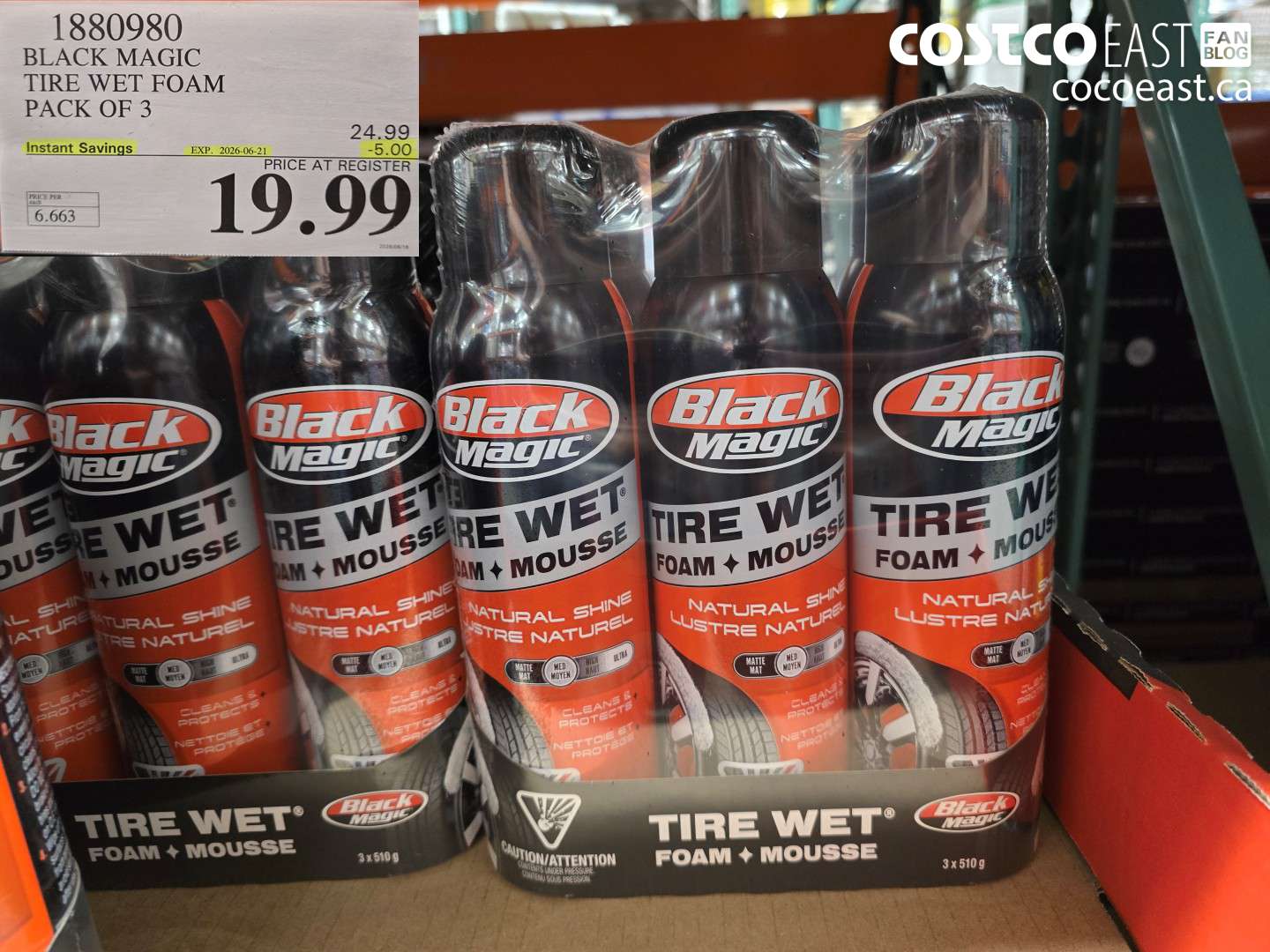 1880980 BLACK MAGIC TIRE WET FOAM PACK OF 3 ($5.00 INSTANT SAVINGS EXPIRES ON 2026-06-21) $19.99