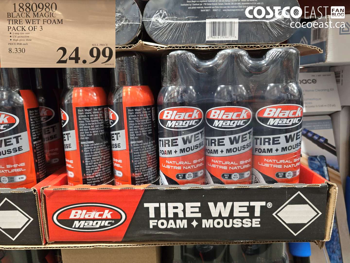 1880980 BLACK MAGIC TIRE WET FOAM PACK OF 3 $24.99