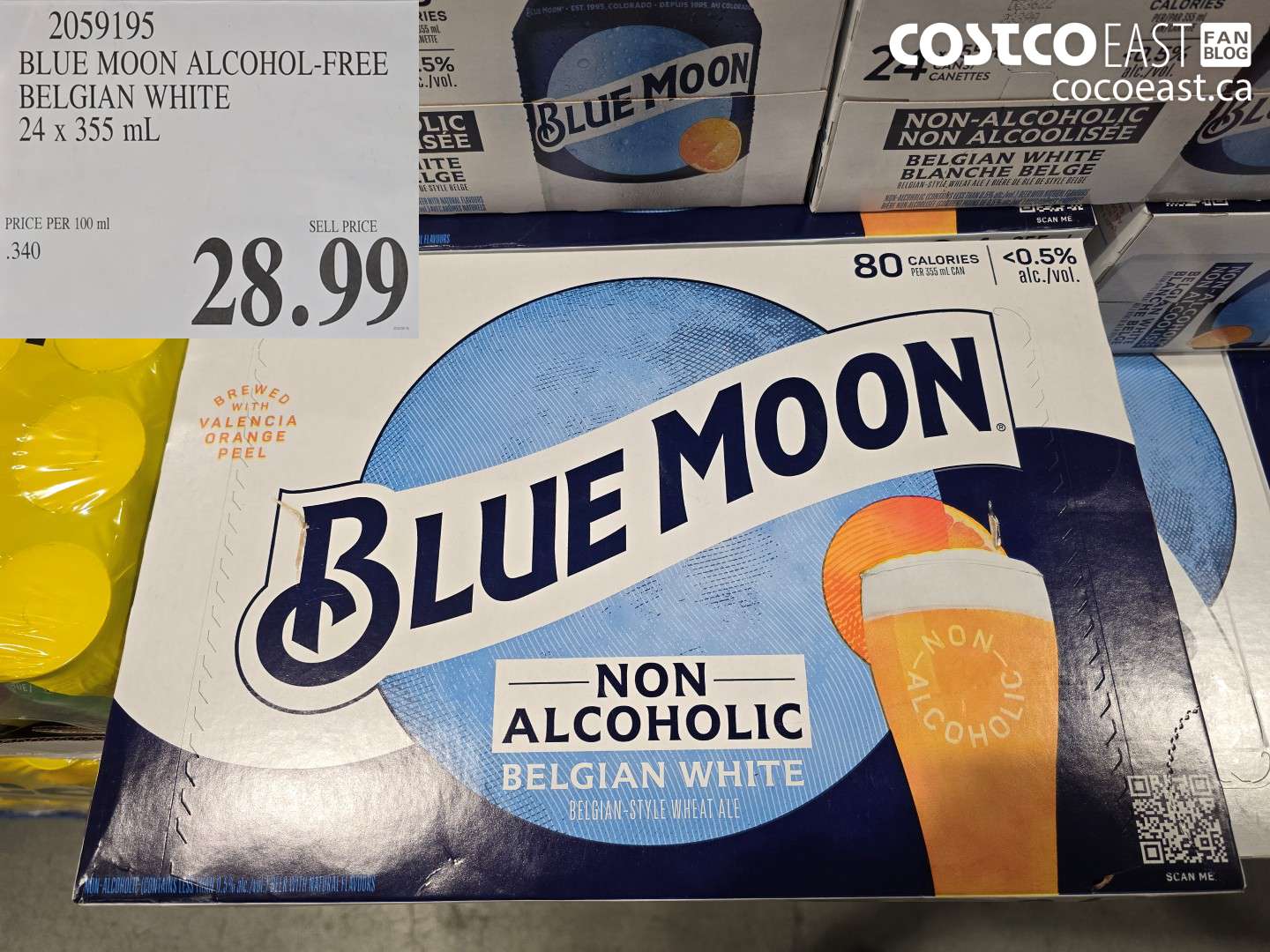2059195 BLUE MOON ALCOHOL-FREE BELGIAN WHITE 24 X 355 ML $28.99