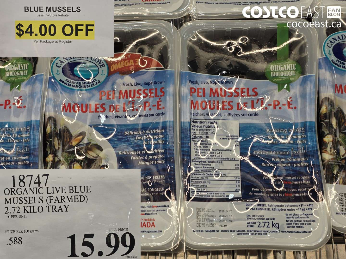 18747 BLUE MUSSELS ($4.00 INSTANT SAVINGS)