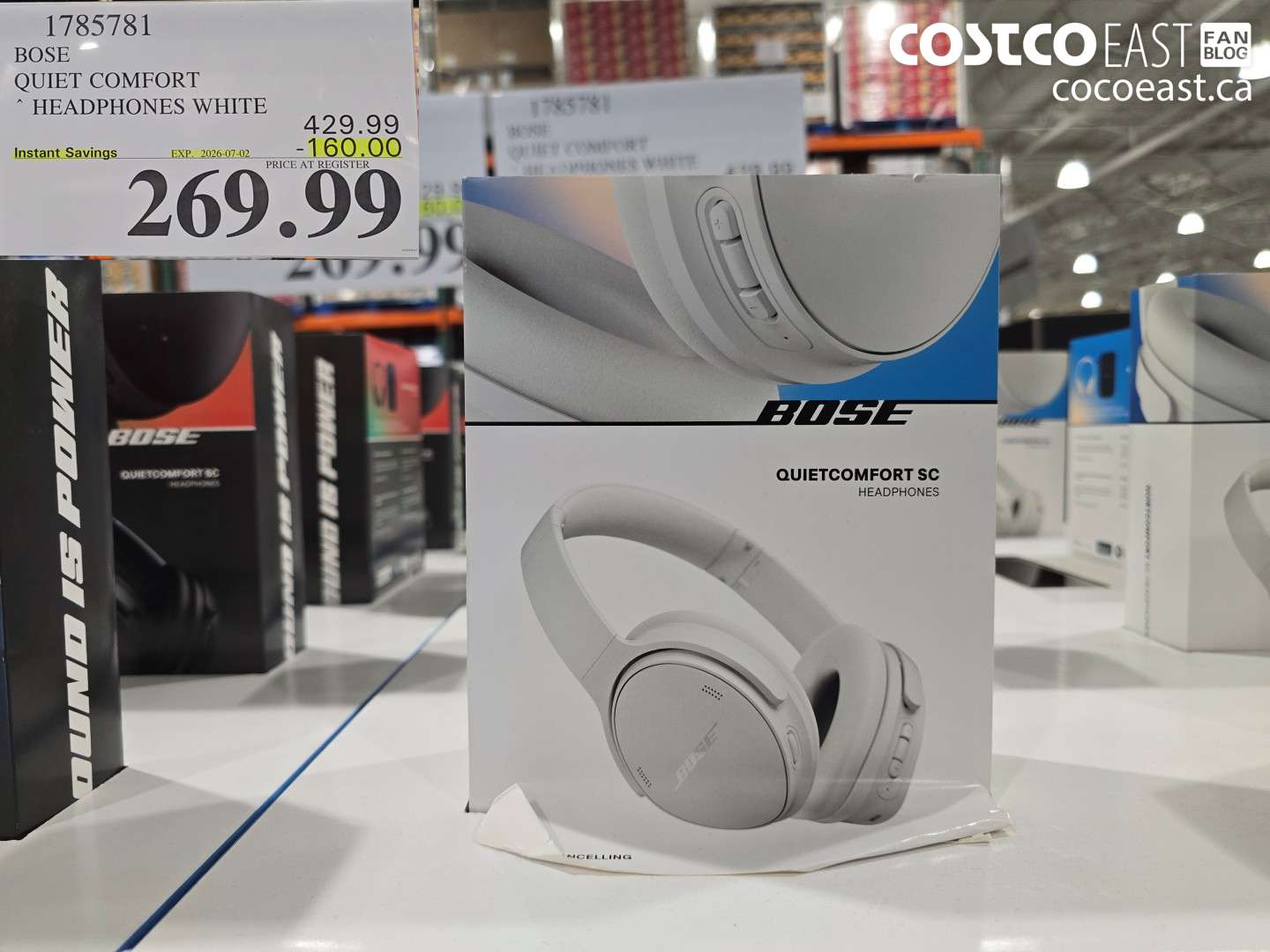 1785781 BOSE QUIET COMFORT HEADPHONES WHITE ($160.00 INSTANT SAVINGS EXPIRES ON 2026-07-02) $269.99