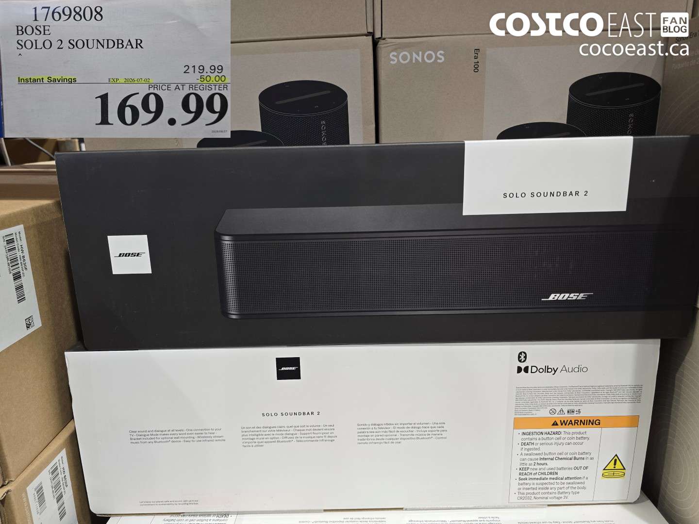 1769808 BOSE SOLO 2 SOUNDBAR ($50.00 INSTANT SAVINGS EXPIRES ON 2026-07-02) $169.99