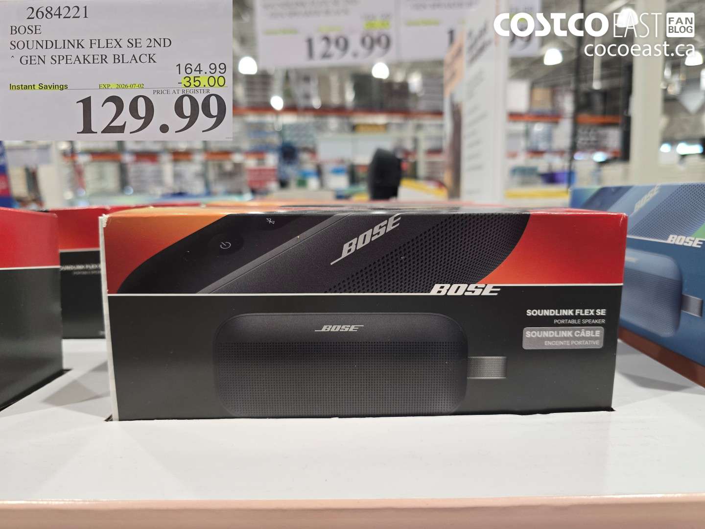 2684221 BOSE SOUNDLINK FLEX SE 2ND GEN SPEAKER BLACK ($35.00 INSTANT SAVINGS EXPIRES ON 2026-07-02) $129.99