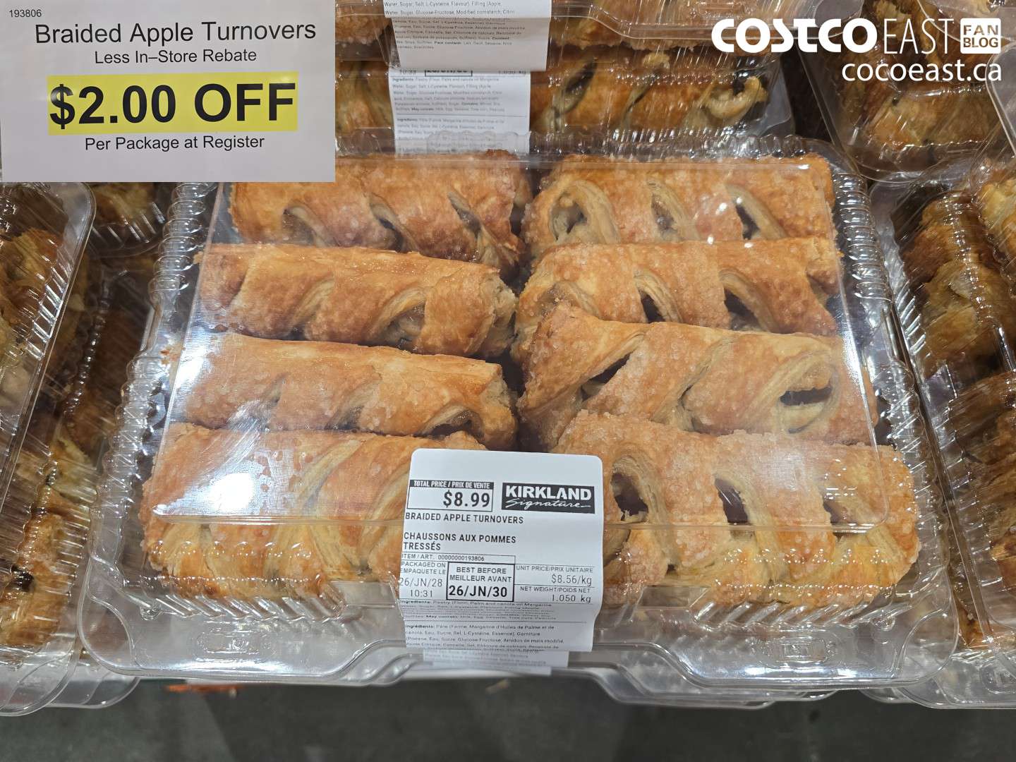 193806 BRAIDED APPLE TURNOVERS ($2.00 INSTANT SAVINGS)