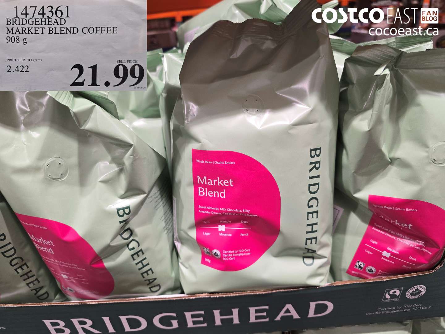 1474361 BRIDGEHEAD MARKET BLEND COFFEE 908 G $21.99