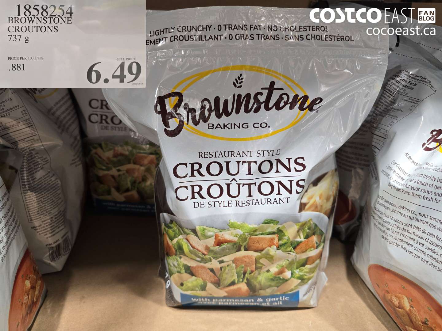 1858254 BROWNSTONE CROUTONS 737 G $6.49