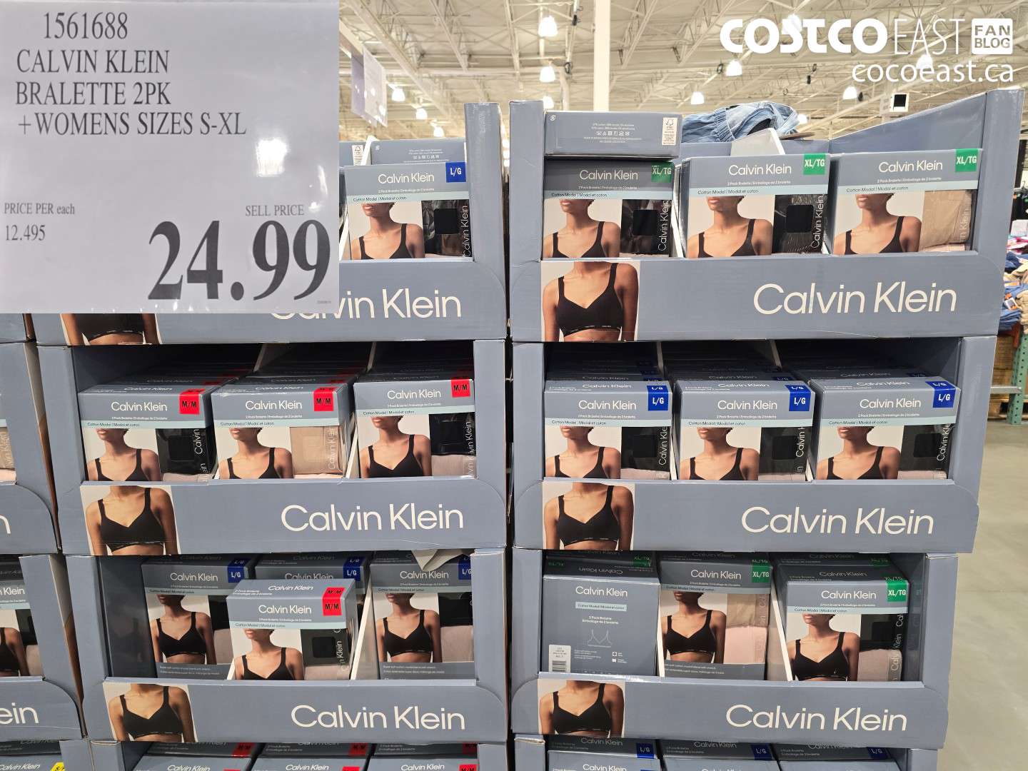 1561688 CALVIN KLEIN BRALETTE 2PK + WOMENS SIZES S-XL $24.99