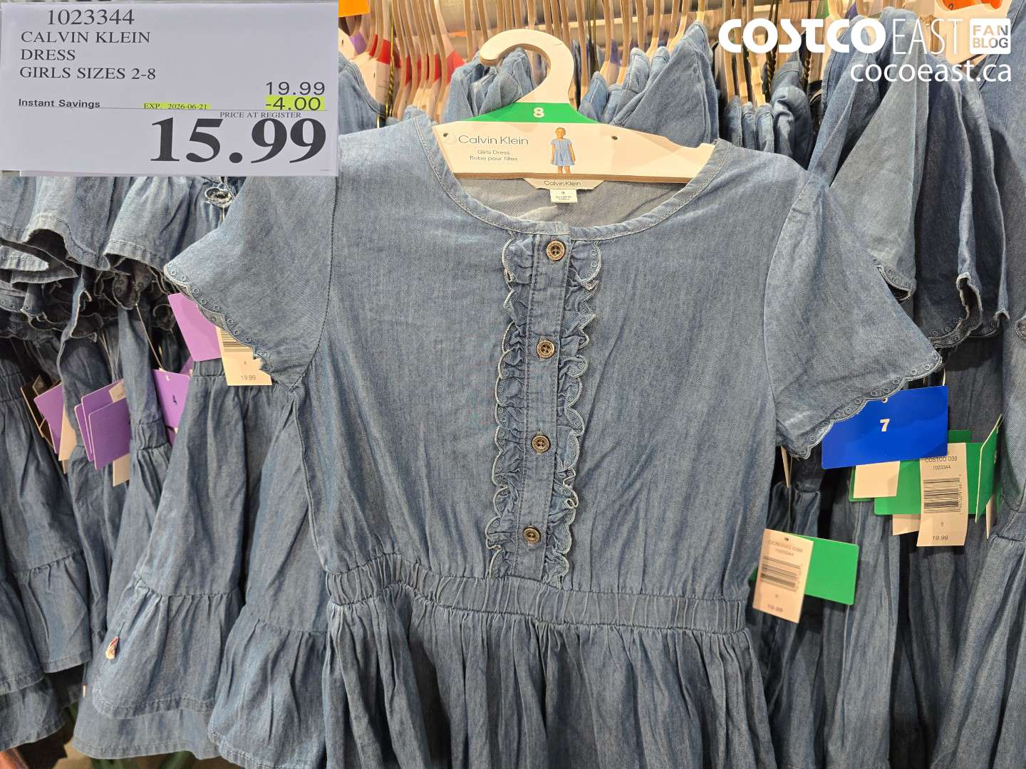 1023344 CALVIN KLEIN DRESS GIRLS SIZES 2-8 ($4.00 INSTANT SAVINGS EXPIRES ON 2026-06-21) $15.99