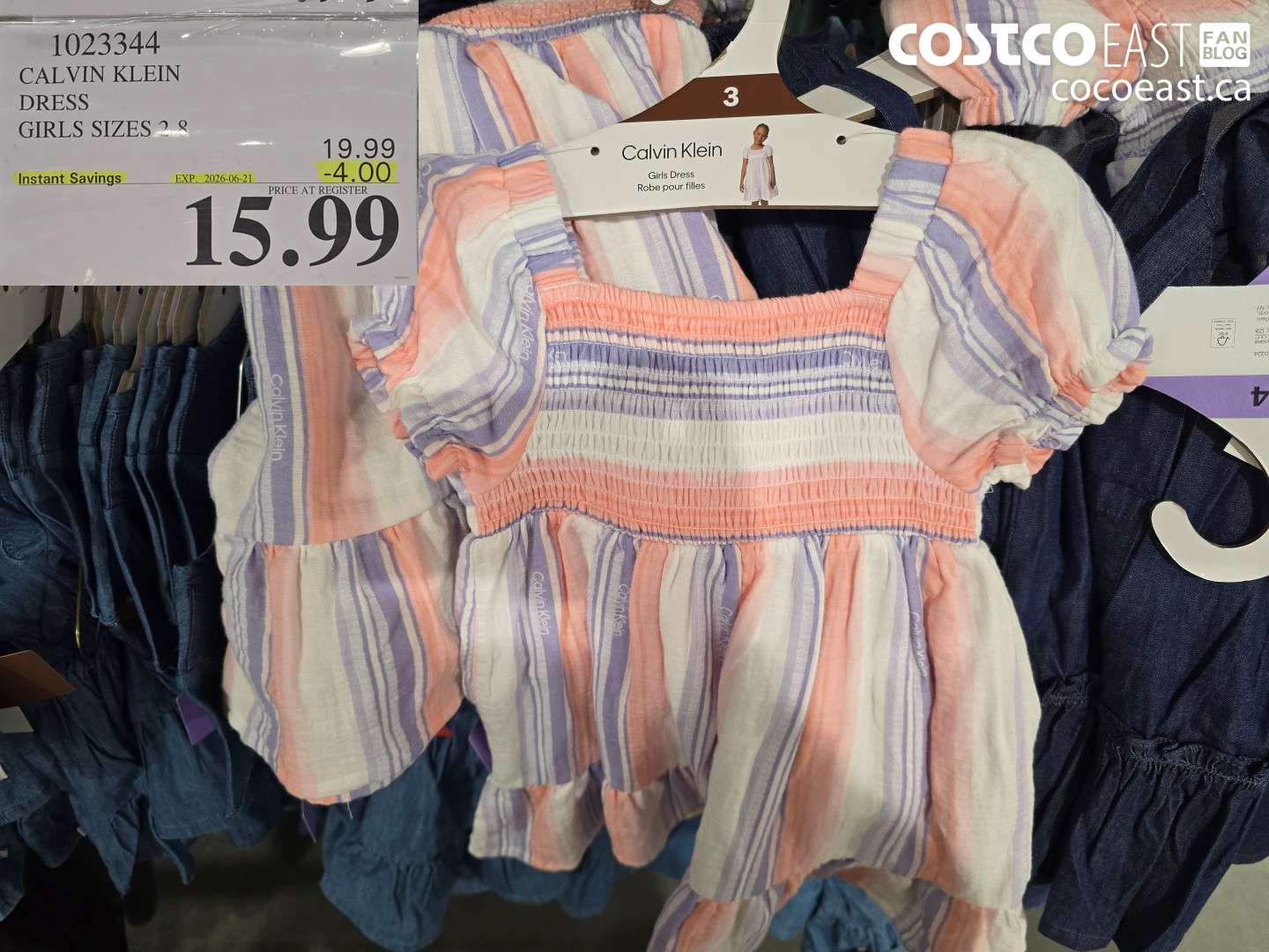 1023344 CALVIN KLEIN DRESS GIRLS SIZES 2-8 ($4.00 INSTANT SAVINGS EXPIRES ON 2026-06-21) $15.99